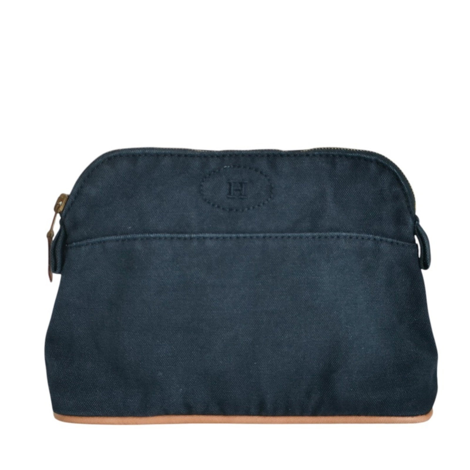 Pouch Hermes: Pouch Hermes Navy Bolide Pouch from the iconic Hermes line, featuring a sleek 12.5cm x 18cm x 6cm design that combines style and functionality. This compact pouch is perfect for everyday use, with