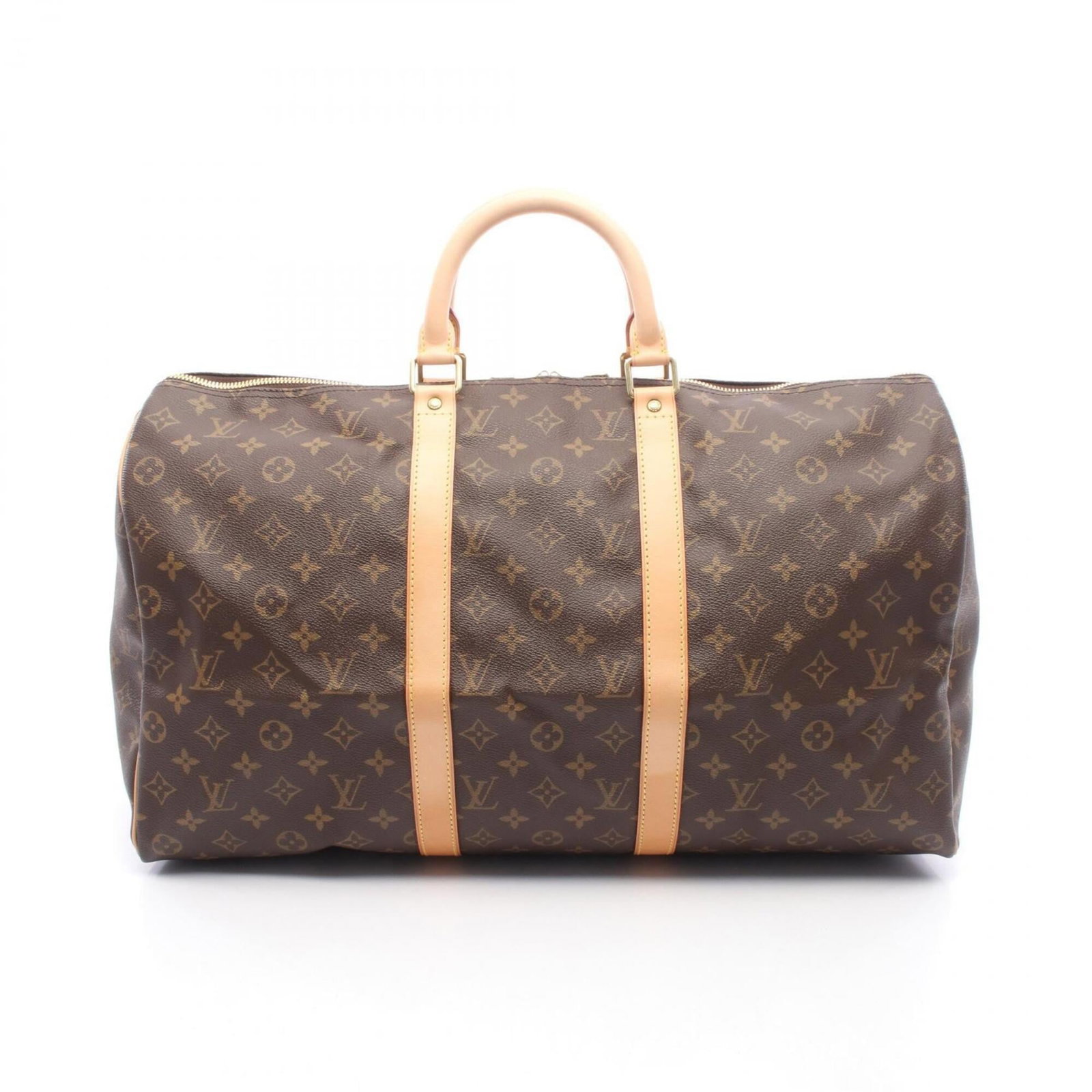 Boston Bag Handbag Coated Leather Louis Vuitton: Boston Bag Handbag Coated Leather Louis Vuitton Coated canvas and leather blend in this classic Louis Vuitton Boston bag, distinguished by its timeless brown monogram pattern. Measuring 28cm x 51cm x