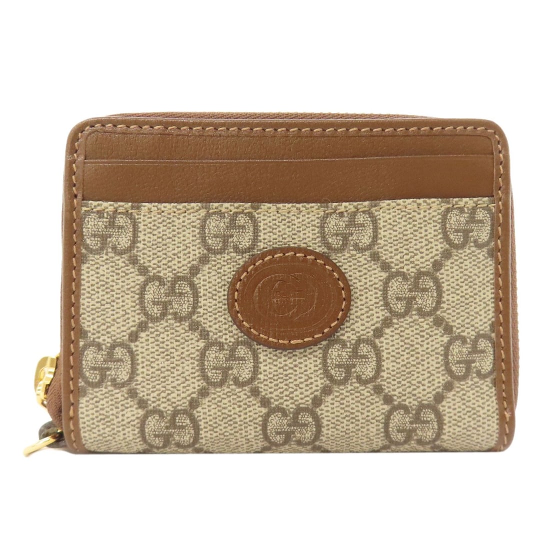 Pvc Leather Card Case Gucci Supreme 700691: Pvc Leather Card Case Gucci Supreme 700691 Brown PVC leather card case from GUCCI, featuring a classic design with a signature from the artist. Made from high-quality PVC material, this card case is a