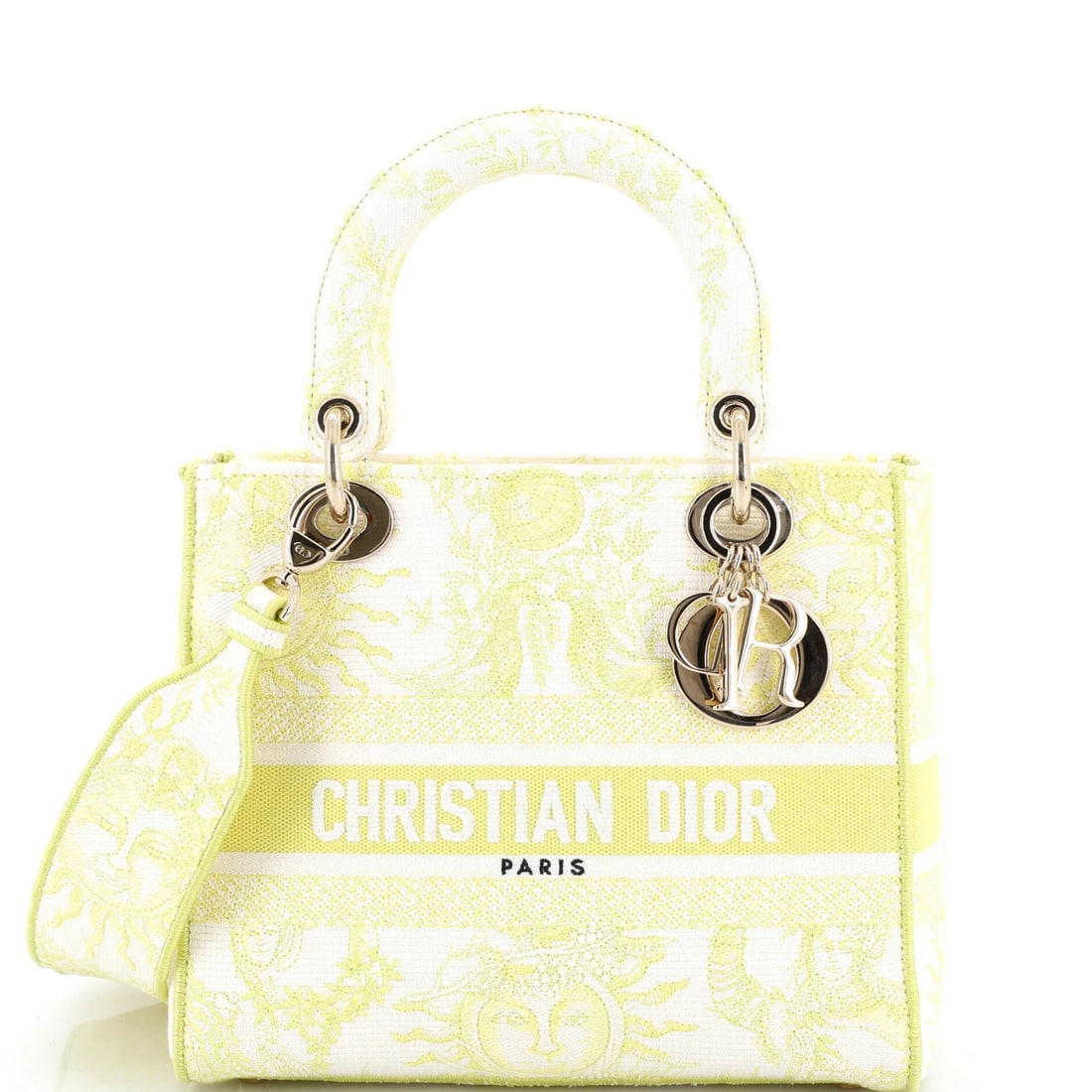 Lady D-Lite Bag Embroidered Canvas Christian Dior Medium (1 of 5)