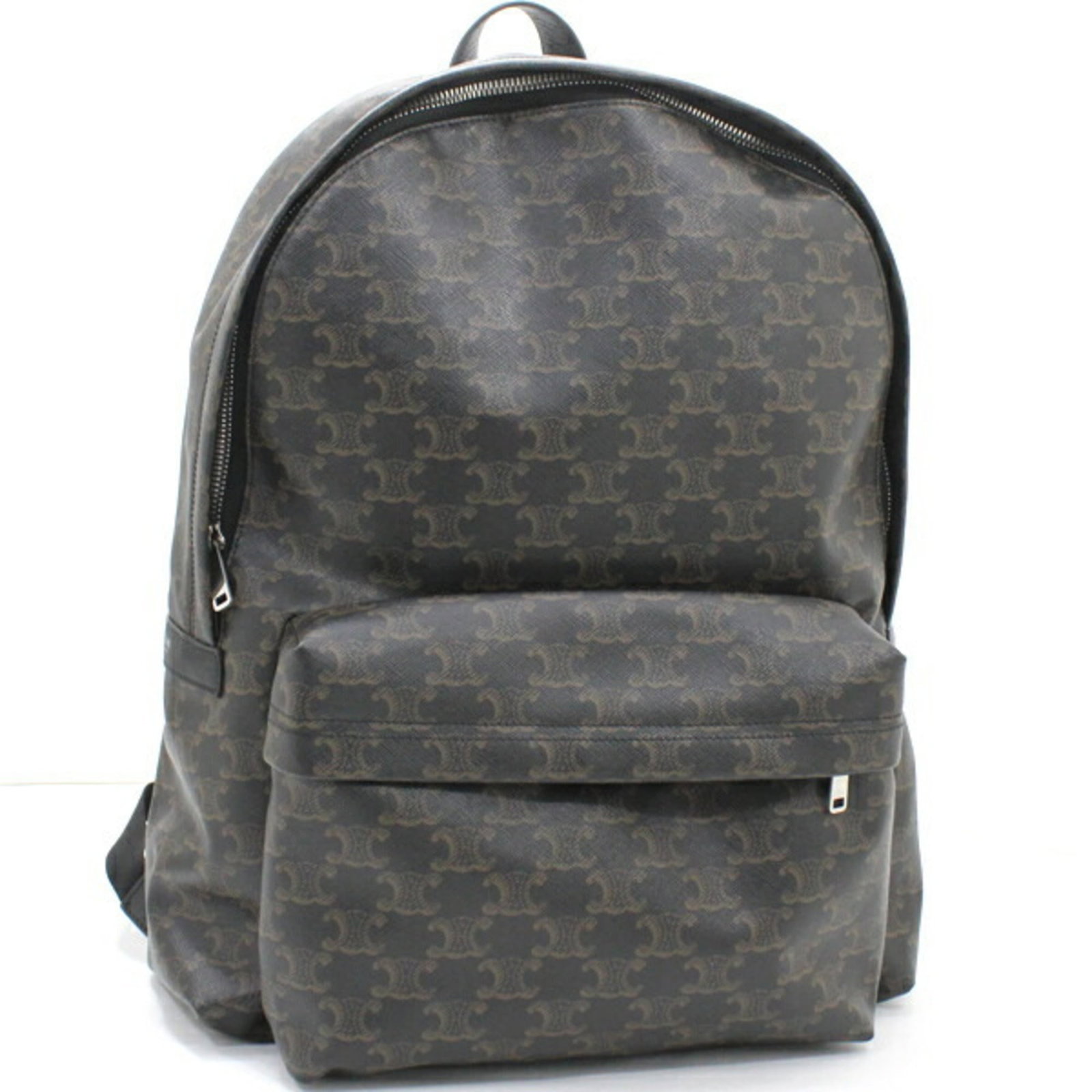Canvas Leather Backpack Celine: Canvas Leather Backpack Celine Canvas and leather backpack from Celine, available in black and brown. This 38cm x 30cm x 14cm backpack features a classic design with canvas and leather construction. I