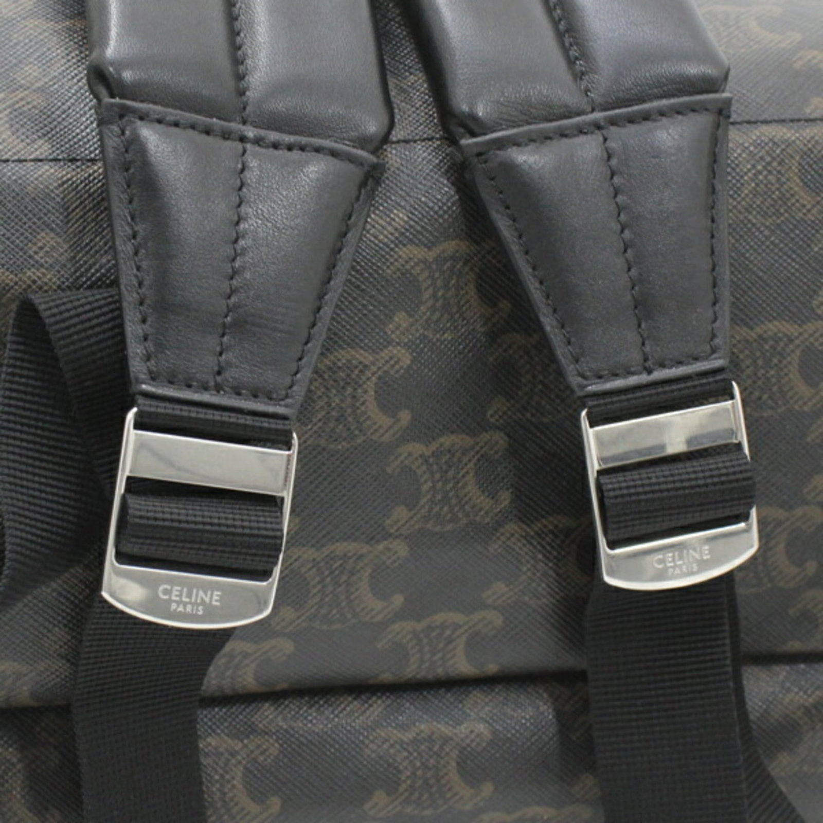 Canvas Leather Backpack Celine - 7