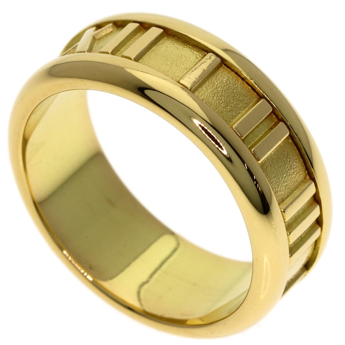 Atlas Ring Tiffany&Co. K18 Yellow Gold: Atlas Ring Tiffany&Co. K18 Yellow Gold K18 Yellow Gold Atlas Ring from Tiffany&Co. is a stunning piece featuring the brand's signature style. This 6 US ring size ring showcases the purity of K18 gold,