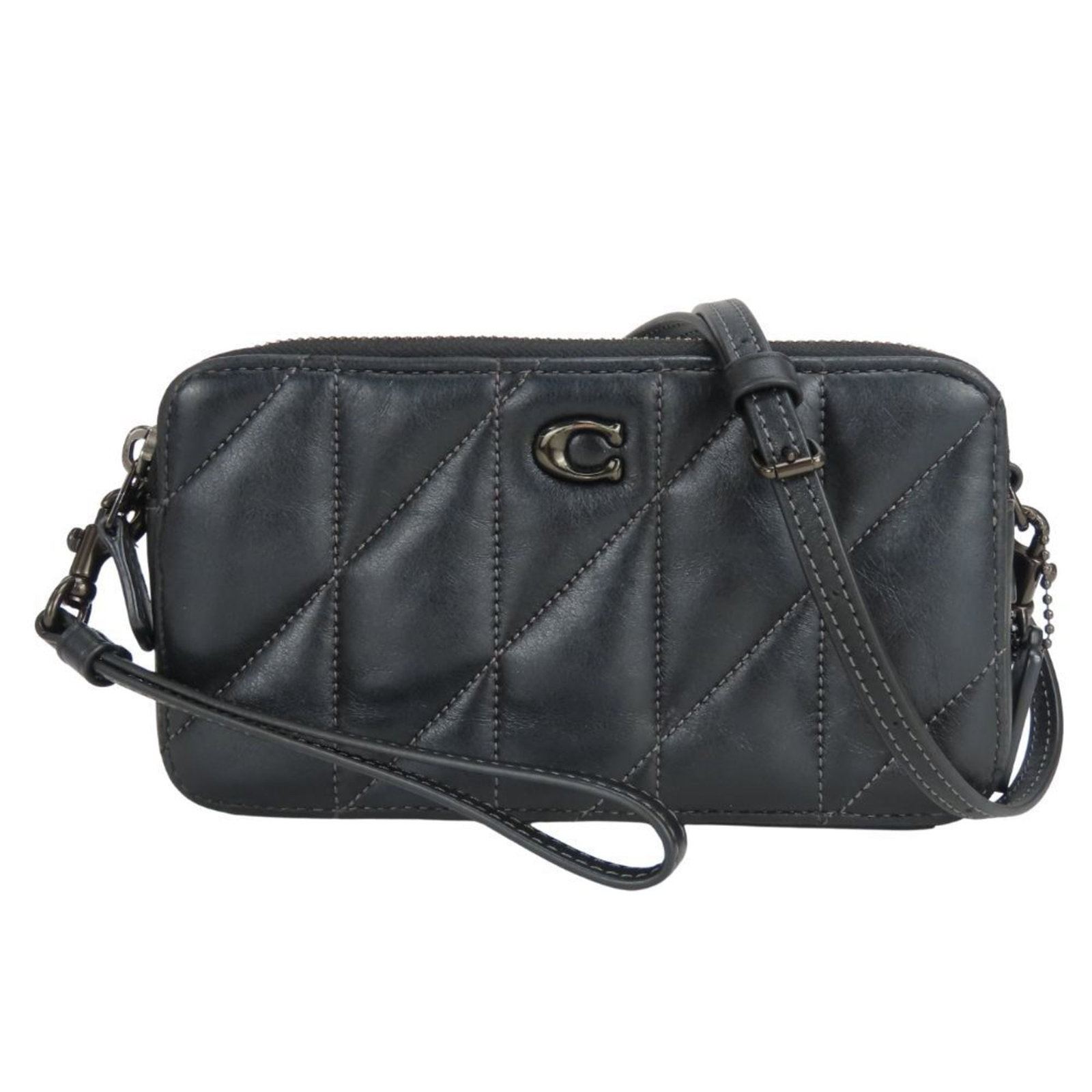 Gauze Coach Pochette Pouch Bag Shoulder: Gauze Coach Pochette Pouch Bag Shoulder Black Gauze Coach Country of Origin: Vietnam MPN: CM531 This Coach Country pochette pouch bag features a unique gauze material and a classic design, with a