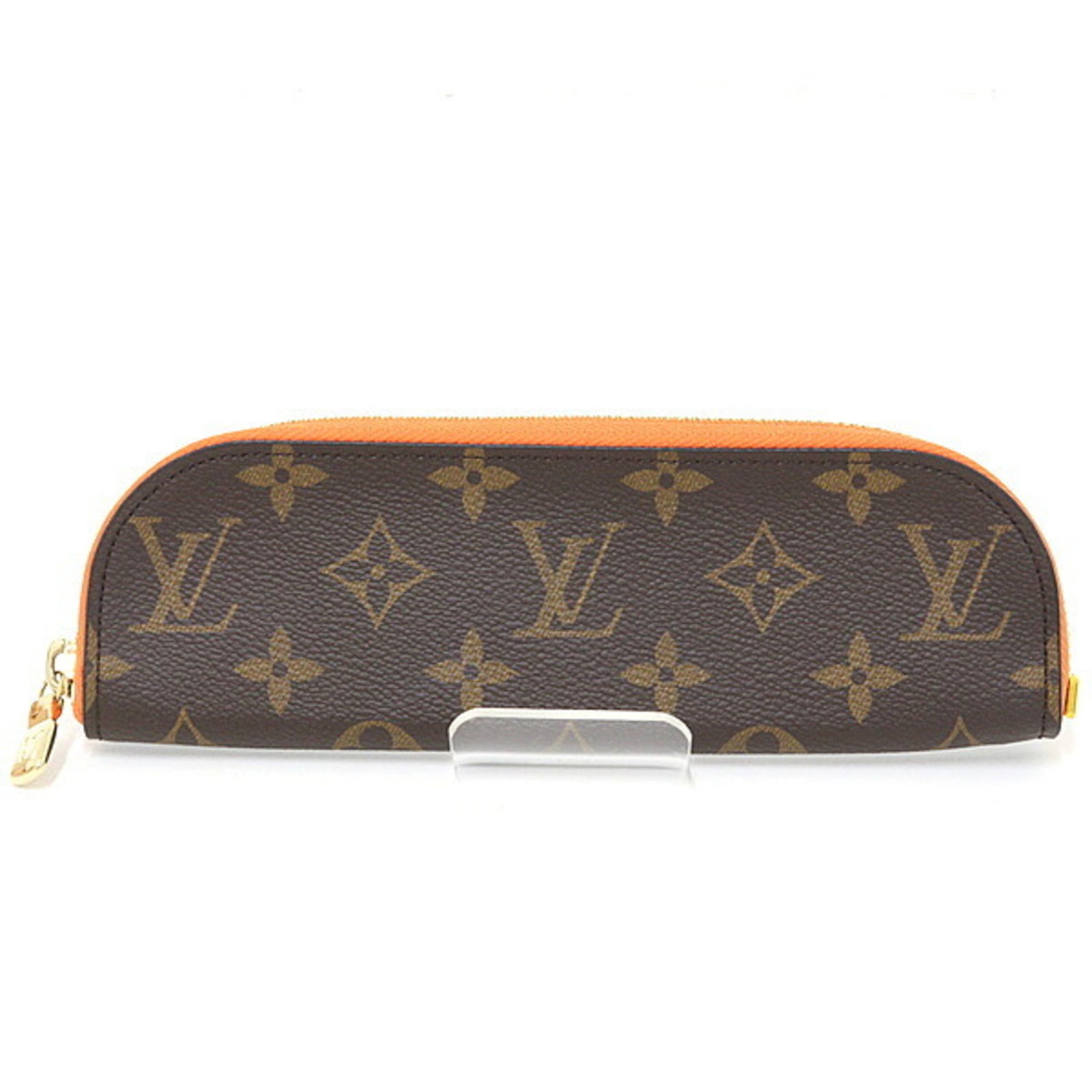 Case Leather Monogram Pen Louis Vuitton: Case Leather Monogram Pen Louis Vuitton Case Leather Monogram Pen Louis Vuitton is made of high-quality leather, featuring the iconic Monogram pattern in vibrant orange. This stylish pen case measures