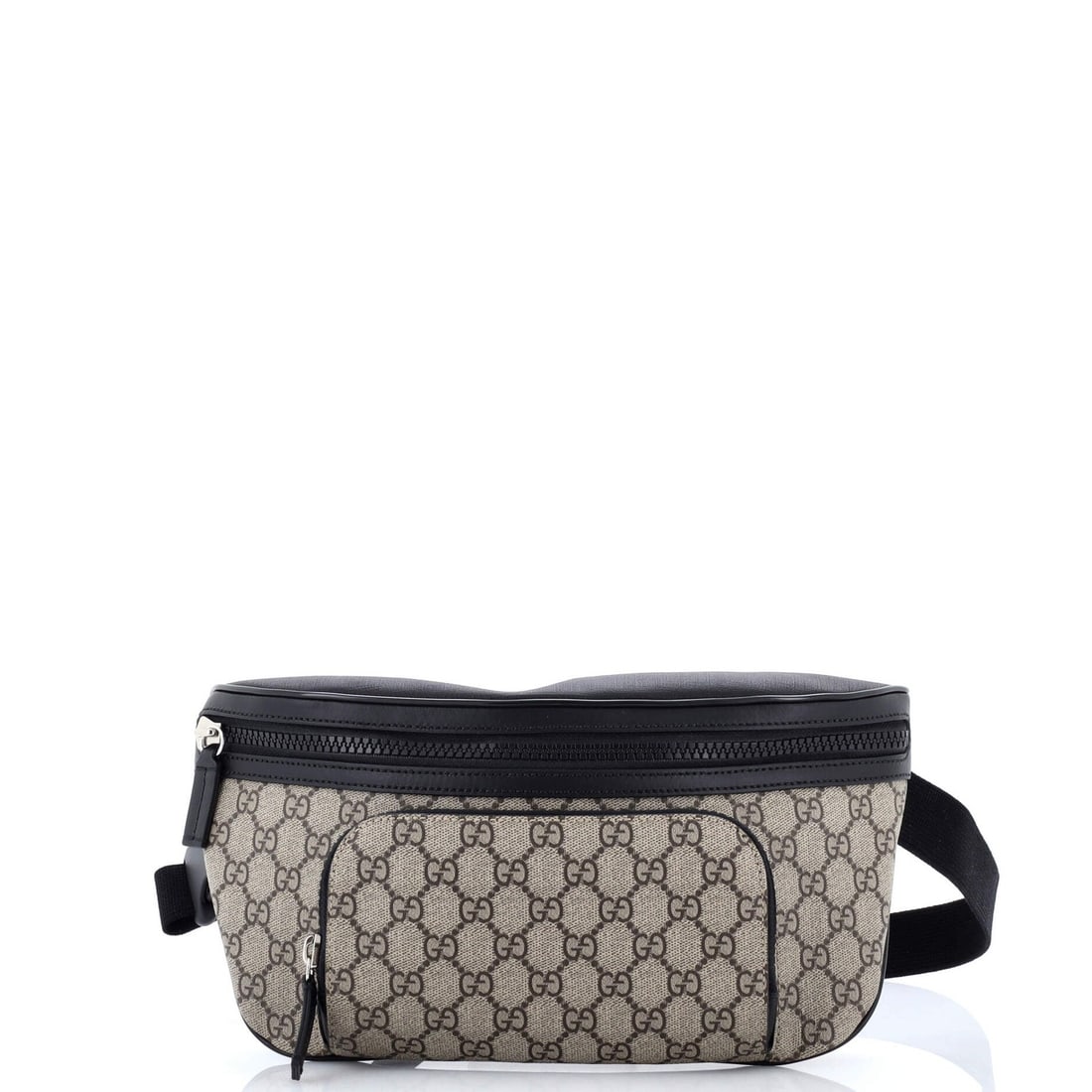 Gucci Large Canvas Coated Bag Waist Eden GG: Gucci Large Canvas Coated Bag Waist Eden GG Brown Gucci Large Canvas Coated Bag with Eden GG Style, Measuring 8.5" x 12.5" x 4" and Featuring Silver Hardware, Available in Large Size. The bag has a
