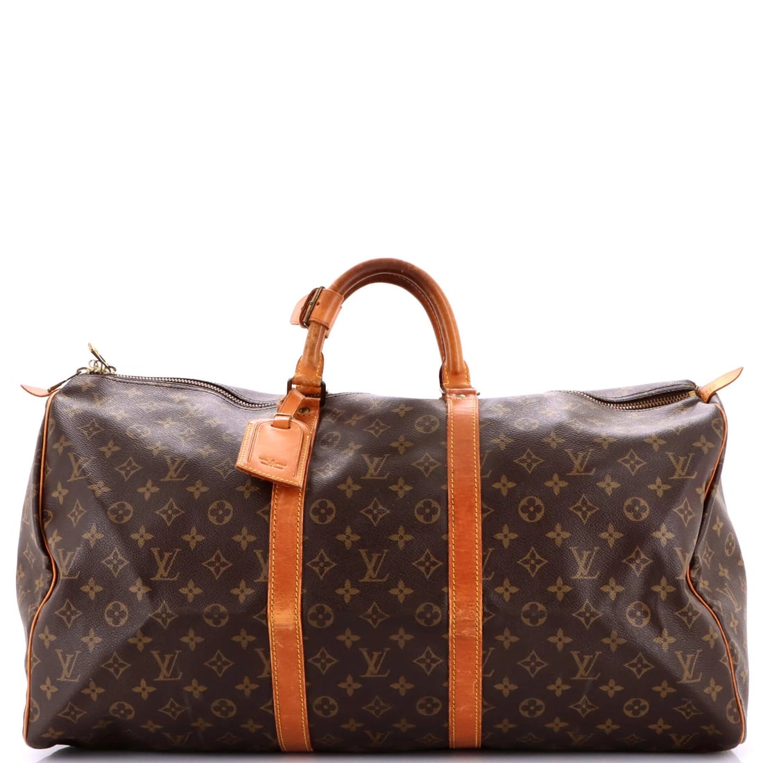 Keepall Bag Monogram Canvas Louis Vuitton: Keepall Bag Monogram Canvas Louis Vuitton The Louis Vuitton Keepall Bag Monogram Canvas is a classic brown leather duffle with a rich history. Measuring 55cm in size, it features a sturdy gold hardwar