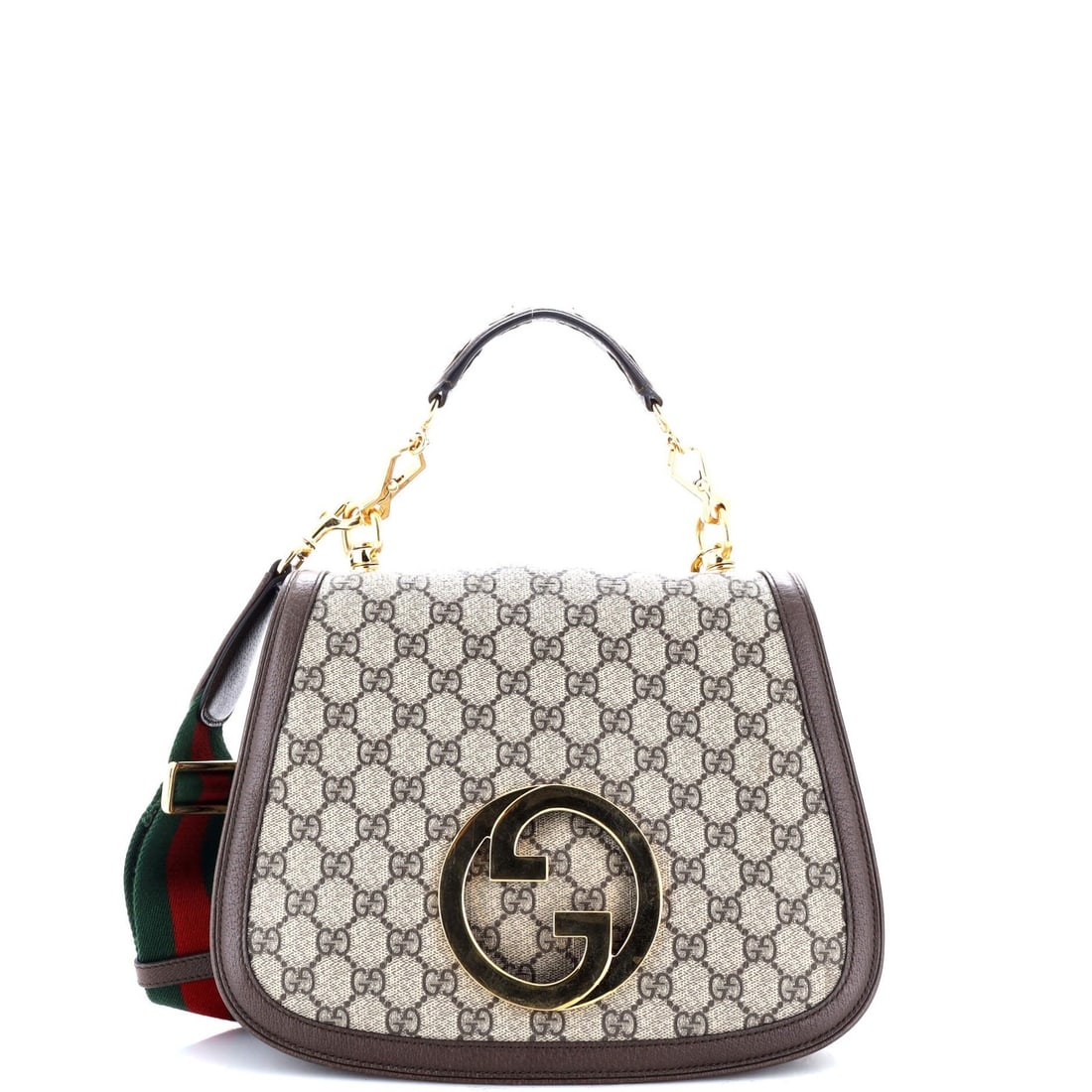 Blondie Medium Coated Canvas Gucci NM Handle Top Bag: Blondie Medium Coated Canvas Gucci NM Handle Top Bag Blondie Medium Coated Canvas Gucci NM Handle Top Bag features a classic top handle design with a medium size and extra strap for versatility. The b