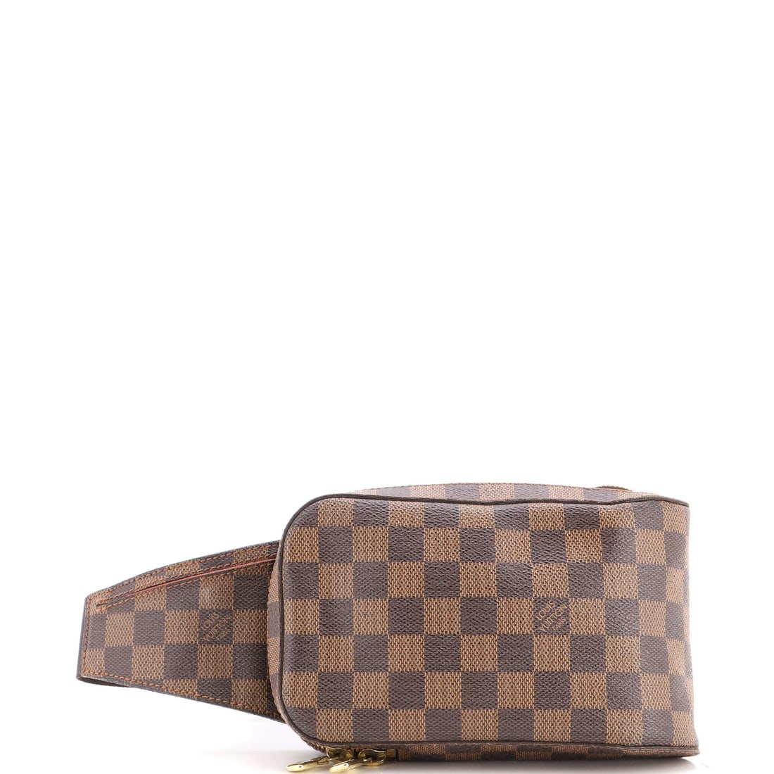 Louis Vuitton Geronimos Waist Bag Damier: Louis Vuitton Geronimos Waist Bag Damier The Louis Vuitton Geronimos Waist Bag Damier is a stylish and unique accessory, featuring a classic Damier pattern in brown canvas. With its gold hardware and 