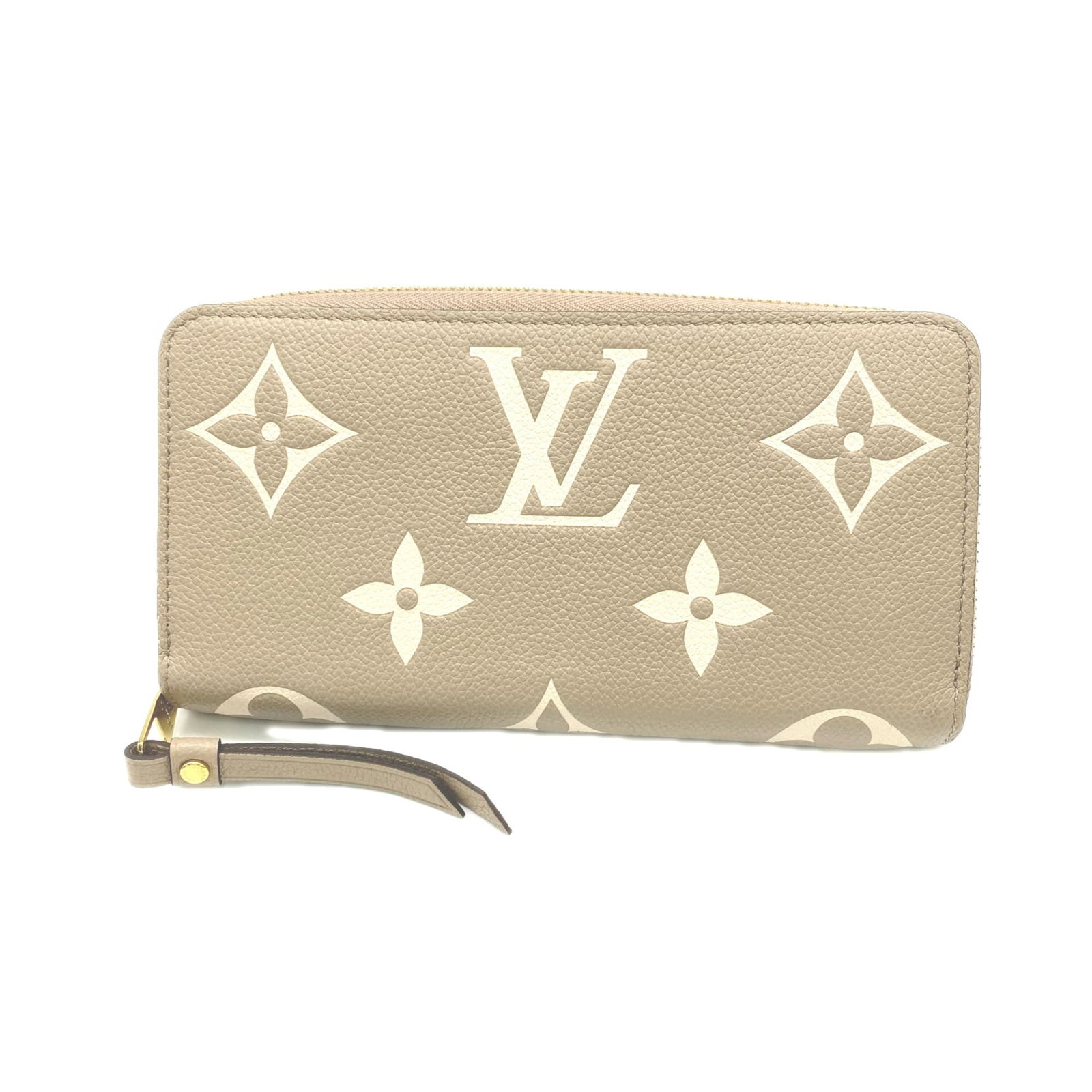 Leather Wallet Bi Fold Louis Vuitton: Leather Wallet Bi Fold Louis Vuitton Leather Wallet Bi Fold Louis Vuitton is made from high-quality leather, measuring 10.5cm x 19.5cm x 2.5cm, with a classic beige and cream color. This bi-fold walle
