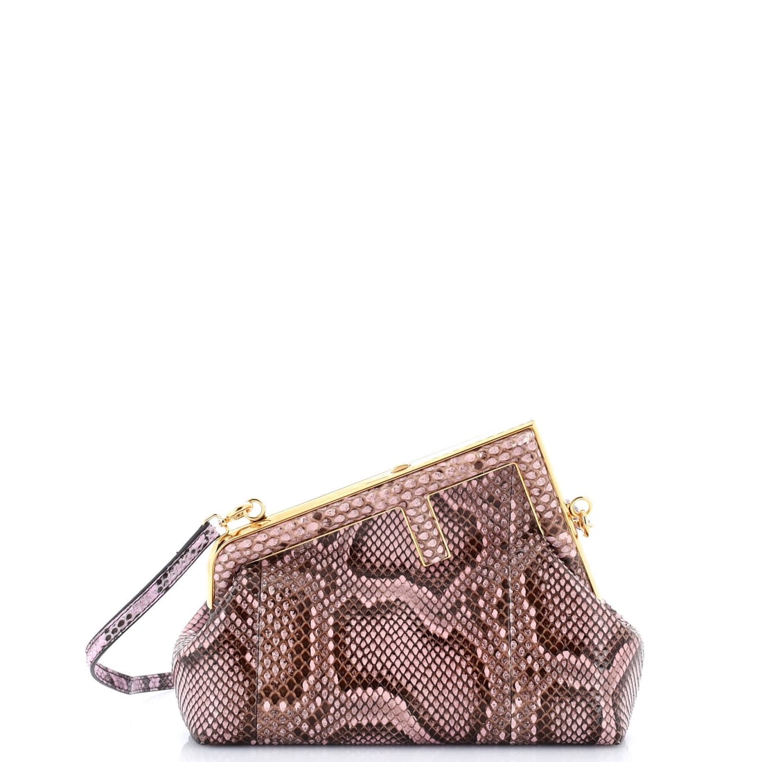 Python Small Bag Fendi First: Python Small Bag Fendi First Python Small Bag Fendi First - A Luxurious Shoulder Bag with Exotic Python Skin. This small shoulder bag features a striking purple exterior made from high-quality python