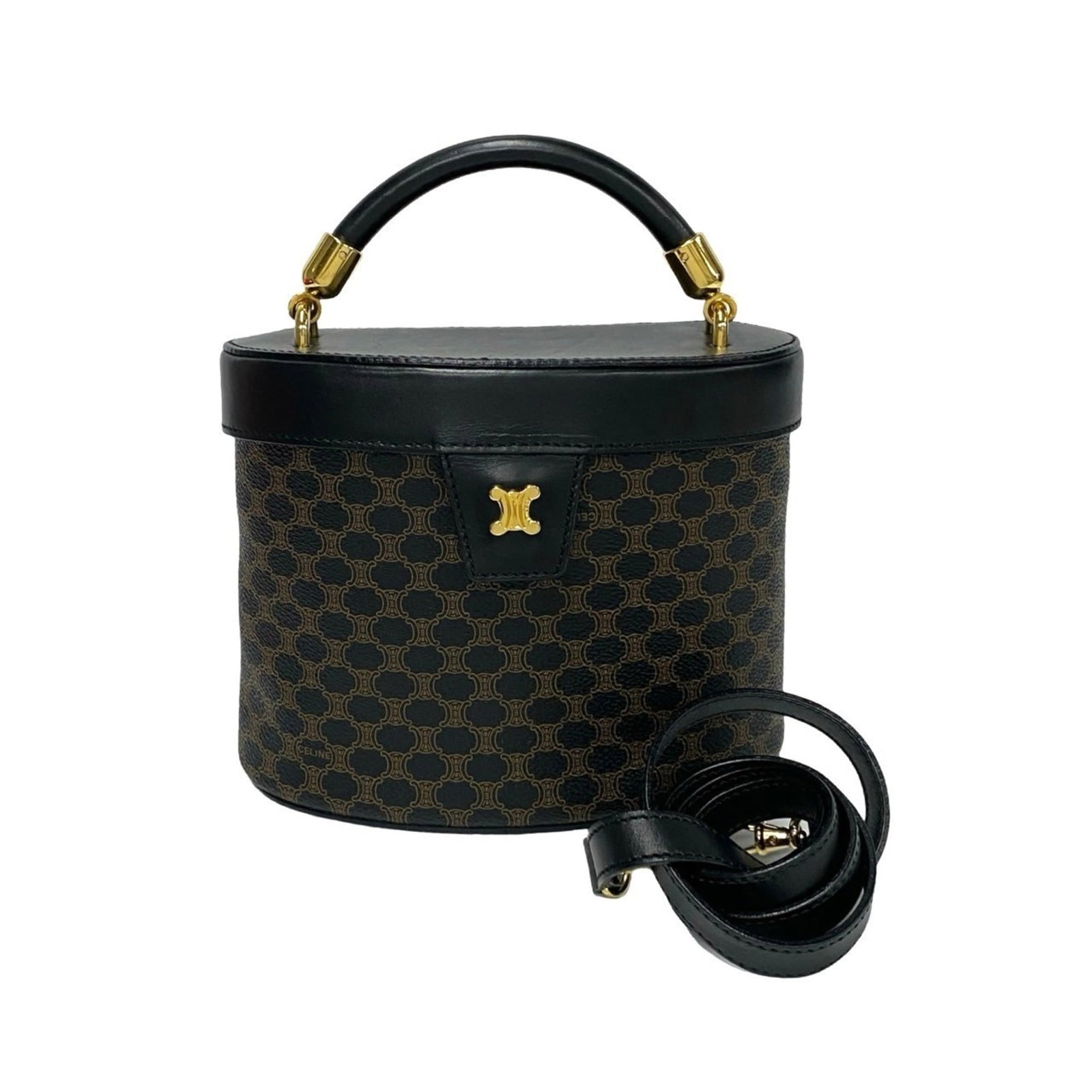 Celine Leather Pvc Handbag Shoulder Bag: Celine Leather Pvc Handbag Shoulder Bag Black and Brown Celine Leather Pvc Handbag Shoulder Bag is a stylish and versatile accessory. Made from high-quality leather and PVC, this shoulder bag boasts