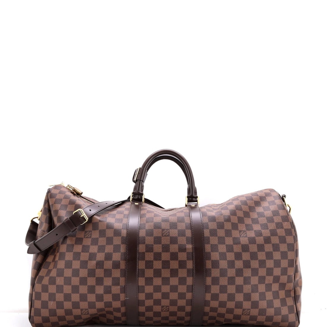 Vuitton Damier 55 Keepall Louis Bandouliere Bag: Vuitton Damier 55 Keepall Louis Bandouliere Bag The Louis Vuitton Damier 55 Keepall Bandouliere Bag is a classic, stylish accessory with a rich history. Measuring 55cm in size, this iconic bag