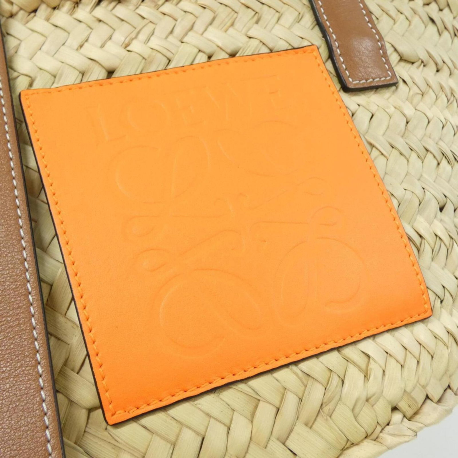Handbag Raffia Leather Loewe - 4