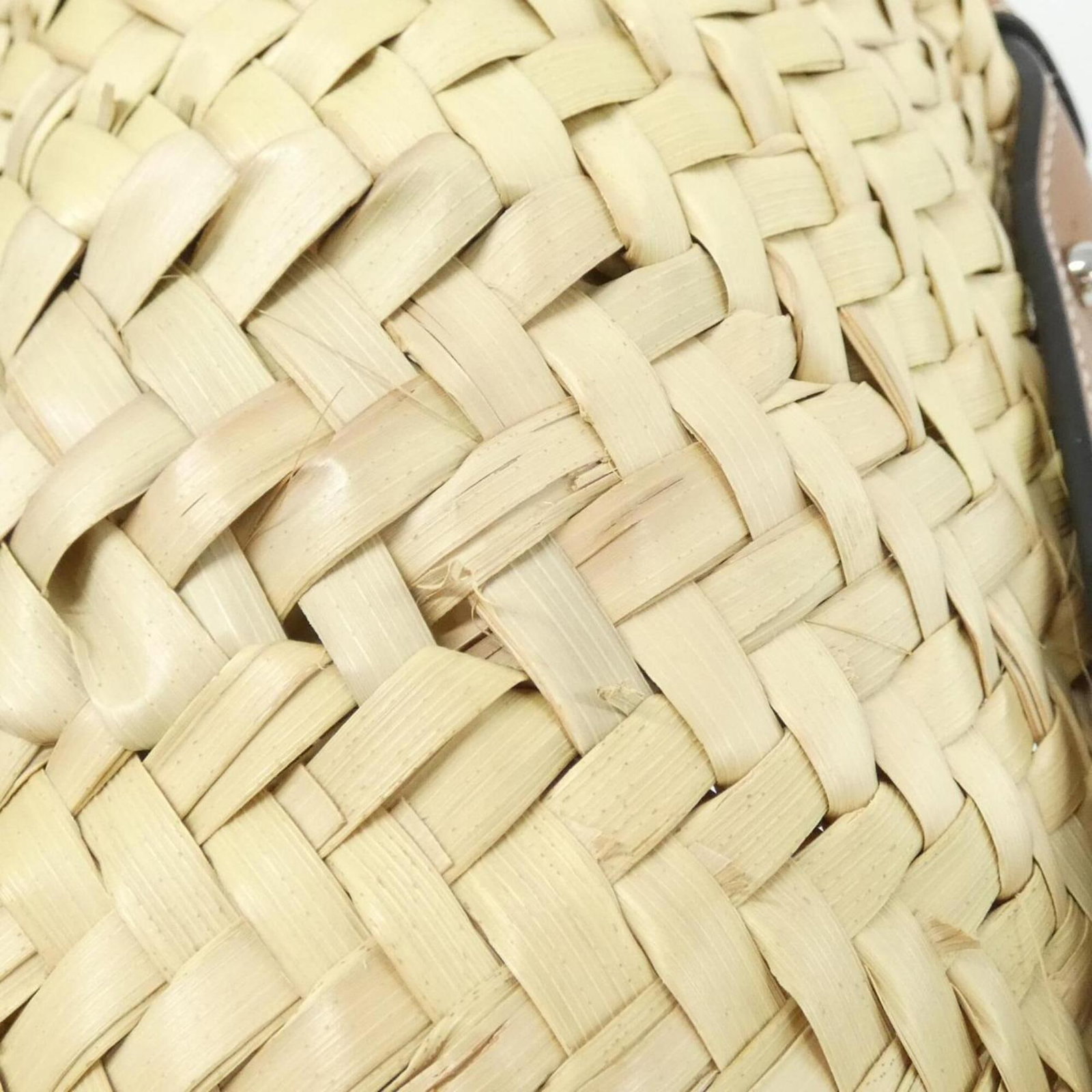 Handbag Raffia Leather Loewe - 8