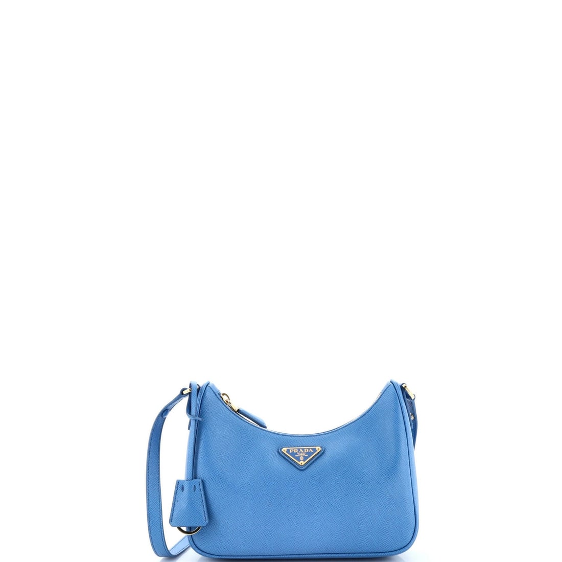 Saffiano Leather Hobo Re Edition Prada: Saffiano Leather Hobo Re Edition Prada Saffiano Leather Hobo Re Edition Prada - A Timeless Mini Shoulder Bag. This Prada Re Edition Hobo Saffiano Leather Mini features a striking blue exterior, gold