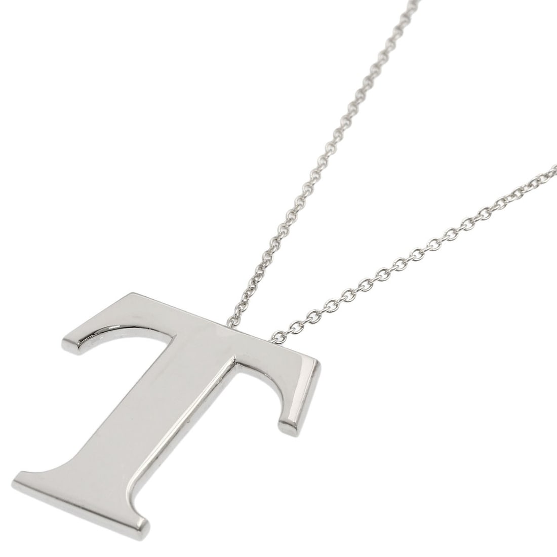Tiffany Co T Logo Necklace Silver: Tiffany Co T Logo Necklace Silver Silver Tiffany Co T Logo Necklace with a 70 cm length. This necklace features the iconic Tiffany Co T logo in silver metal. Item Specifics: Brand: TIFFANY&Co. Style: