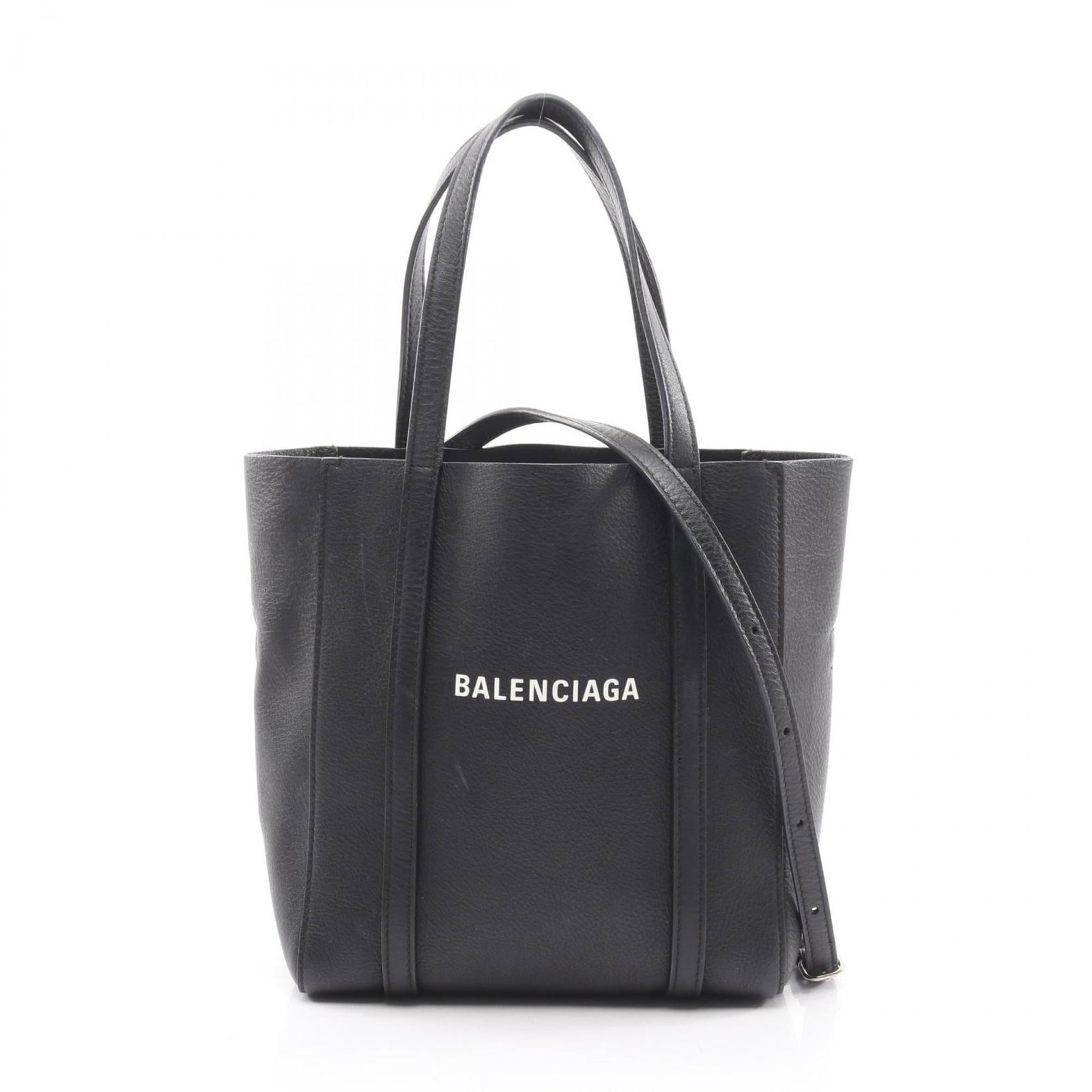 Bag Leather Tote Balenciaga: Bag Leather Tote Balenciaga Black leather tote bag from Balenciaga, measuring 22cm x 19cm x 9cm. This tote features high-quality leather construction and a classic design. Item Specifics: Brand: