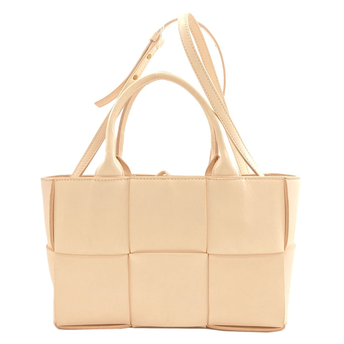 Veneta Bottega Mini Calf Arco 2Way Handbag: Veneta Bottega Mini Calf Arco 2Way Handbag The Veneta Bottega Mini Calf Arco 2Way Handbag is a stylish and compact pink handbag with a calf exterior, measuring 6.3 inches in height and 3.5 inches in