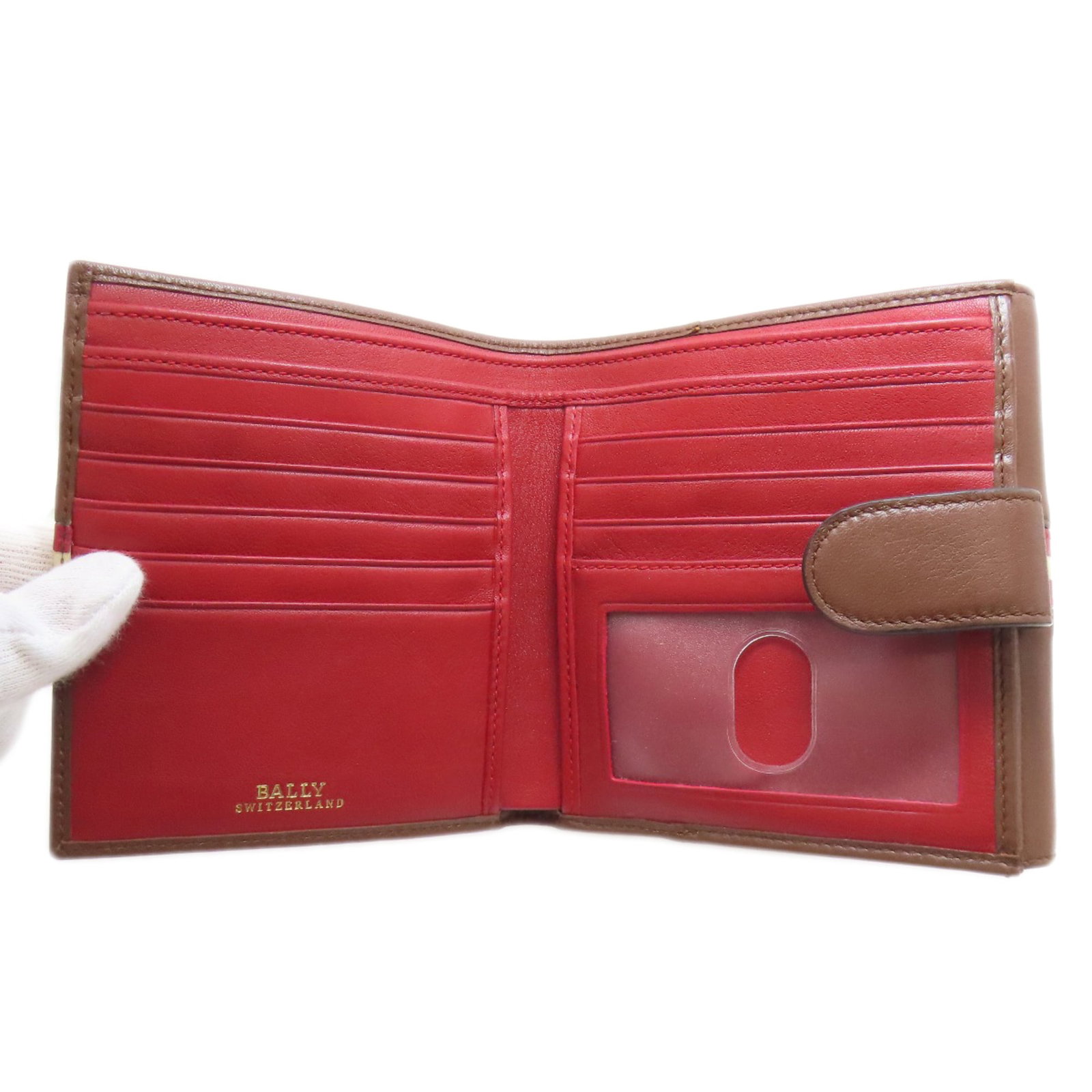 Bi Fold Leather Bally - 4