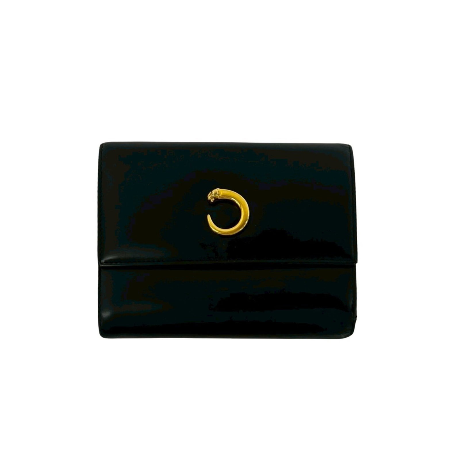 Cartier Wallet (Tri-Fold) Leather: Cartier Wallet (Tri-Fold) Leather Cartier's tri-fold leather wallet is a sleek and sophisticated accessory, boasting a classic design with clean lines and a timeless black leather finish. The compact