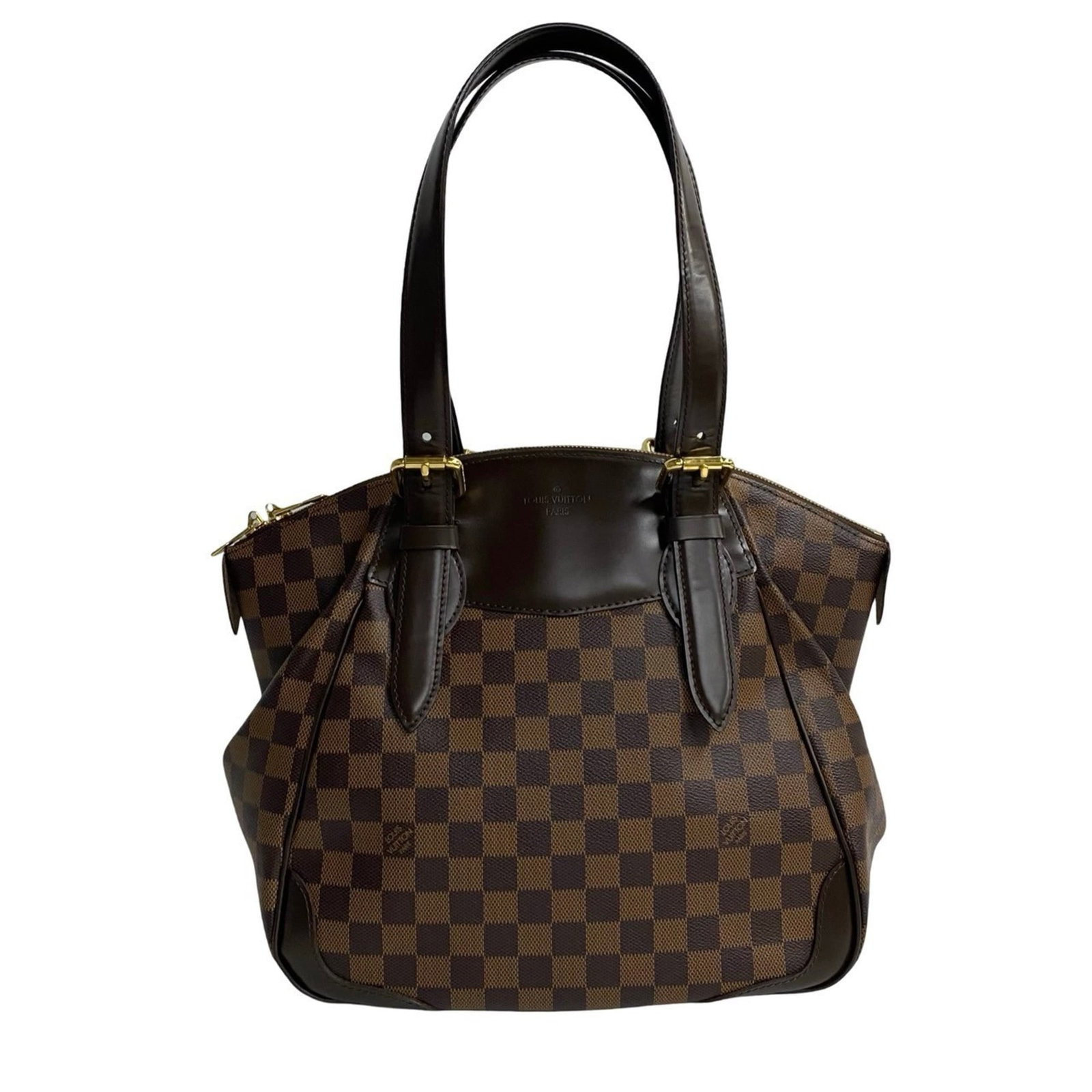 Louis Vuitton Handbag Tote Bag Leather Pvc: Louis Vuitton Handbag Tote Bag Leather Pvc Louis Vuitton's iconic tote bag boasts a sturdy leather and PVC construction, offering a unique blend of style and durability. This brown handbag measures