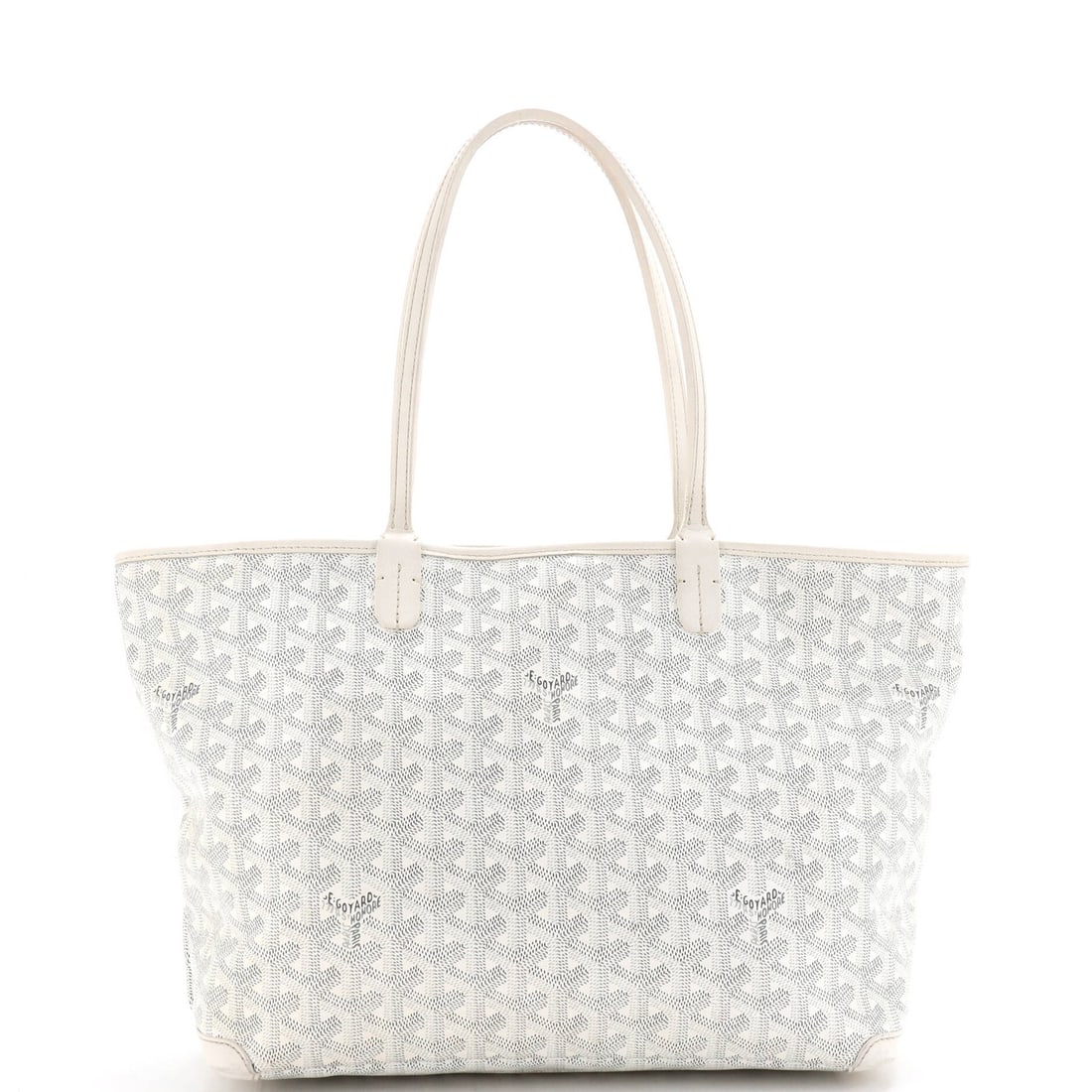 Canvas tote Coated Goyard Artois: Canvas tote Coated Goyard Artois Canvas tote with a classic Goyard Artois design, featuring a coated canvas exterior in white. This stylish tote boasts a neutral interior and silver hardware, with a