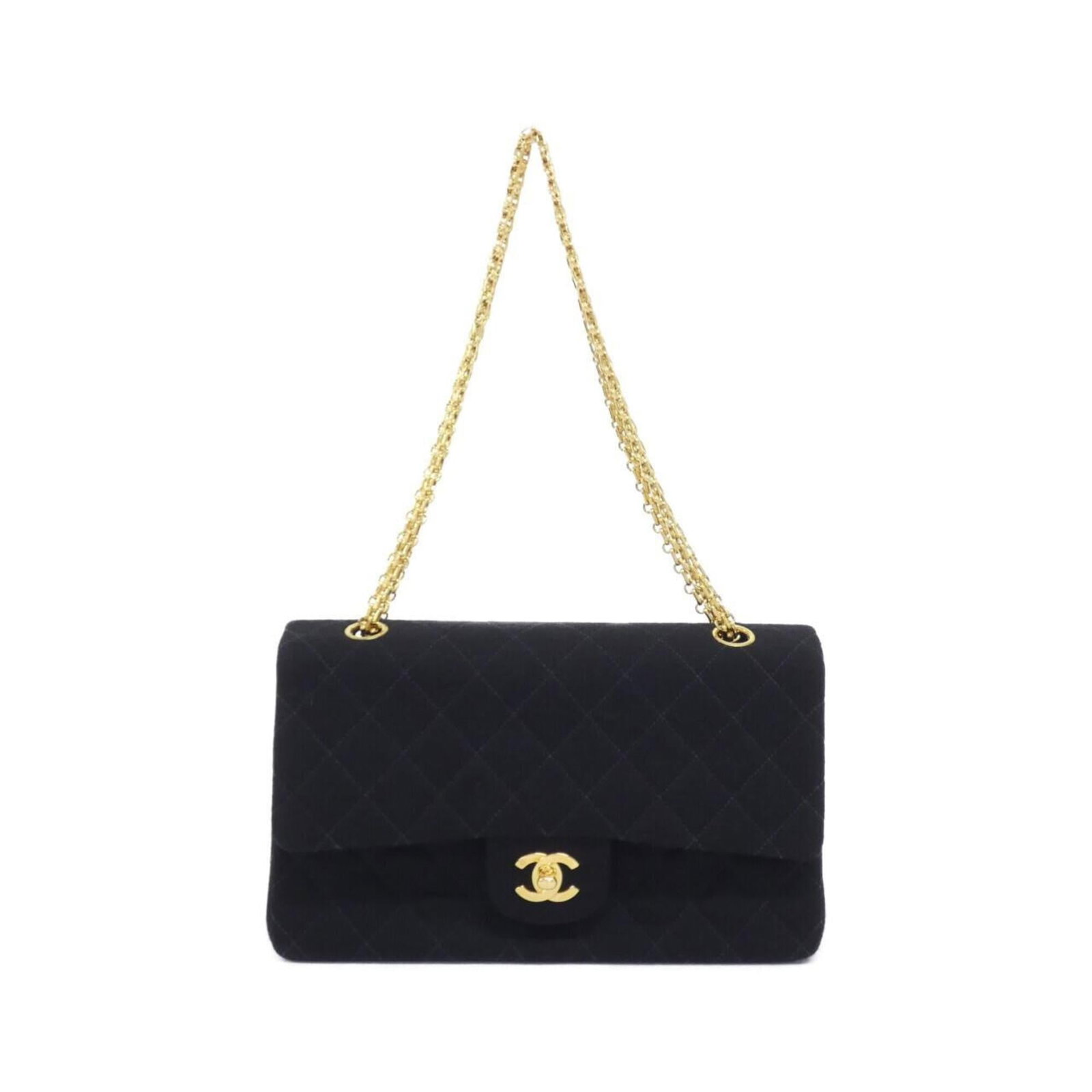 Shoulder Bag Canvas By Chanel: Shoulder Bag Canvas By Chanel Canvas by Chanel shoulder bag in black, measuring 15cm x 25cm x 6cm, offering a sleek and stylish design. The bag's canvas material provides a durable and versatile