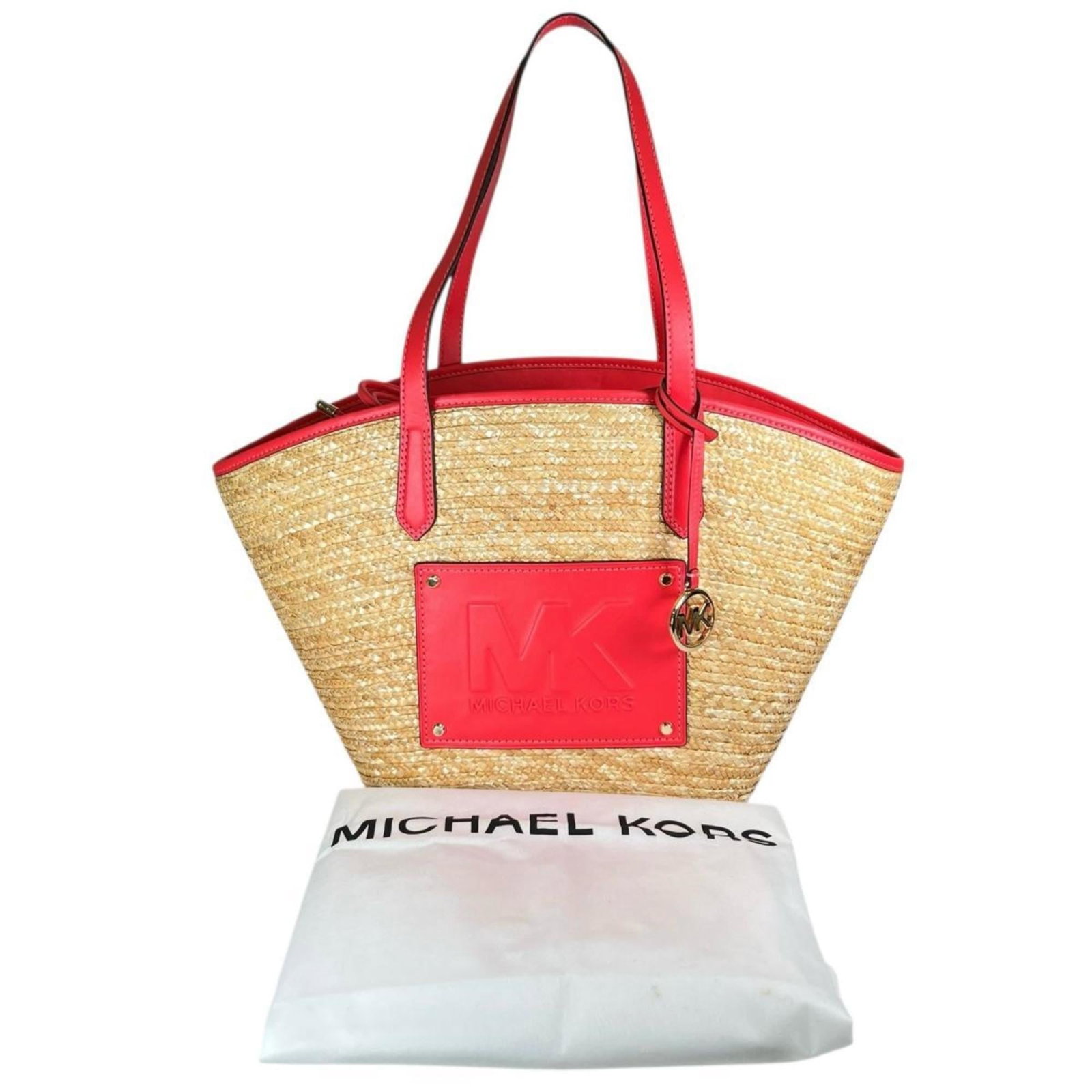 Canvas Leather Handbag Kors Michael: Canvas Leather Handbag Kors Michael Canvas Leather Handbag in Pink by Michael Kors. This stylish handbag features a canvas and leather construction, with a signature pink color. Comes with a dust bag