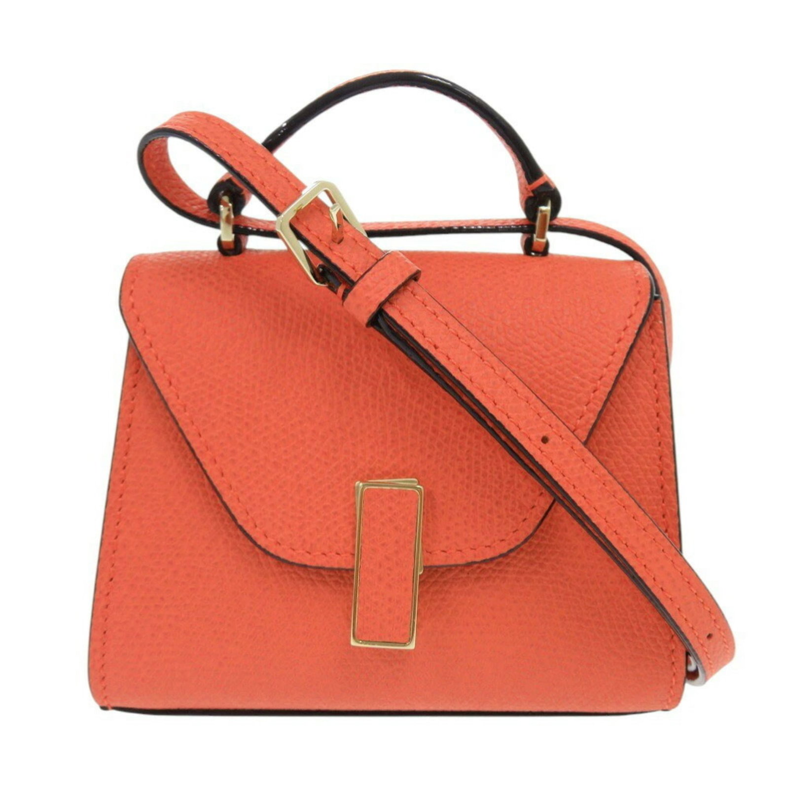 Handbag Leather Shoulder Bag Valextra: Handbag Leather Shoulder Bag Valextra The Valextra Handbag Leather Shoulder Bag is a stylish and compact accessory, measuring 9cm x 12cm x 5cm, making it a convenient and portable option. This orange