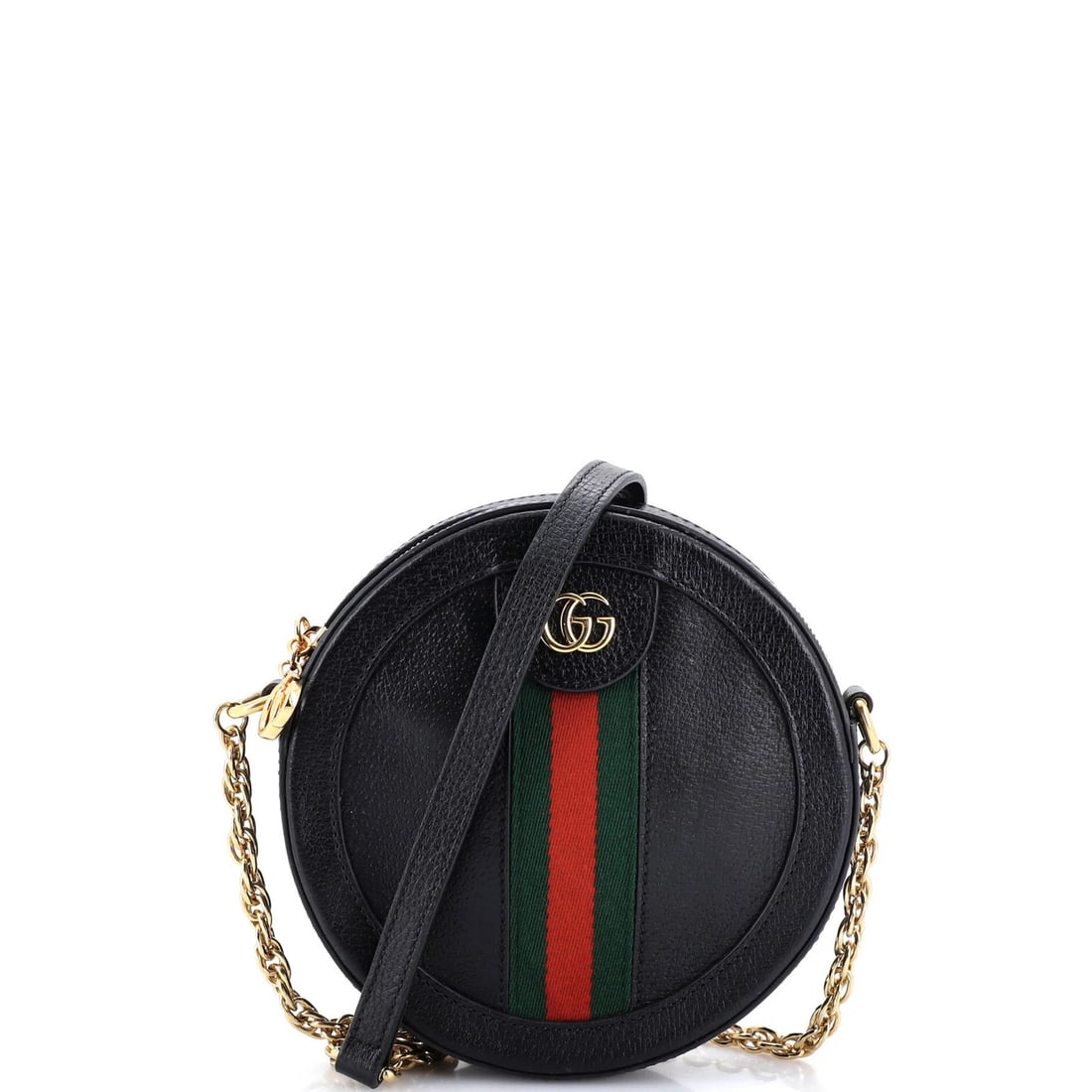 Gucci Ophidia Round Shoulder Bag Leather Mini: Gucci Ophidia Round Shoulder Bag Leather Mini The Gucci Ophidia Round Shoulder Bag Leather Mini is a stylish and compact cross body bag featuring black leather exterior, microfiber interior, and gold