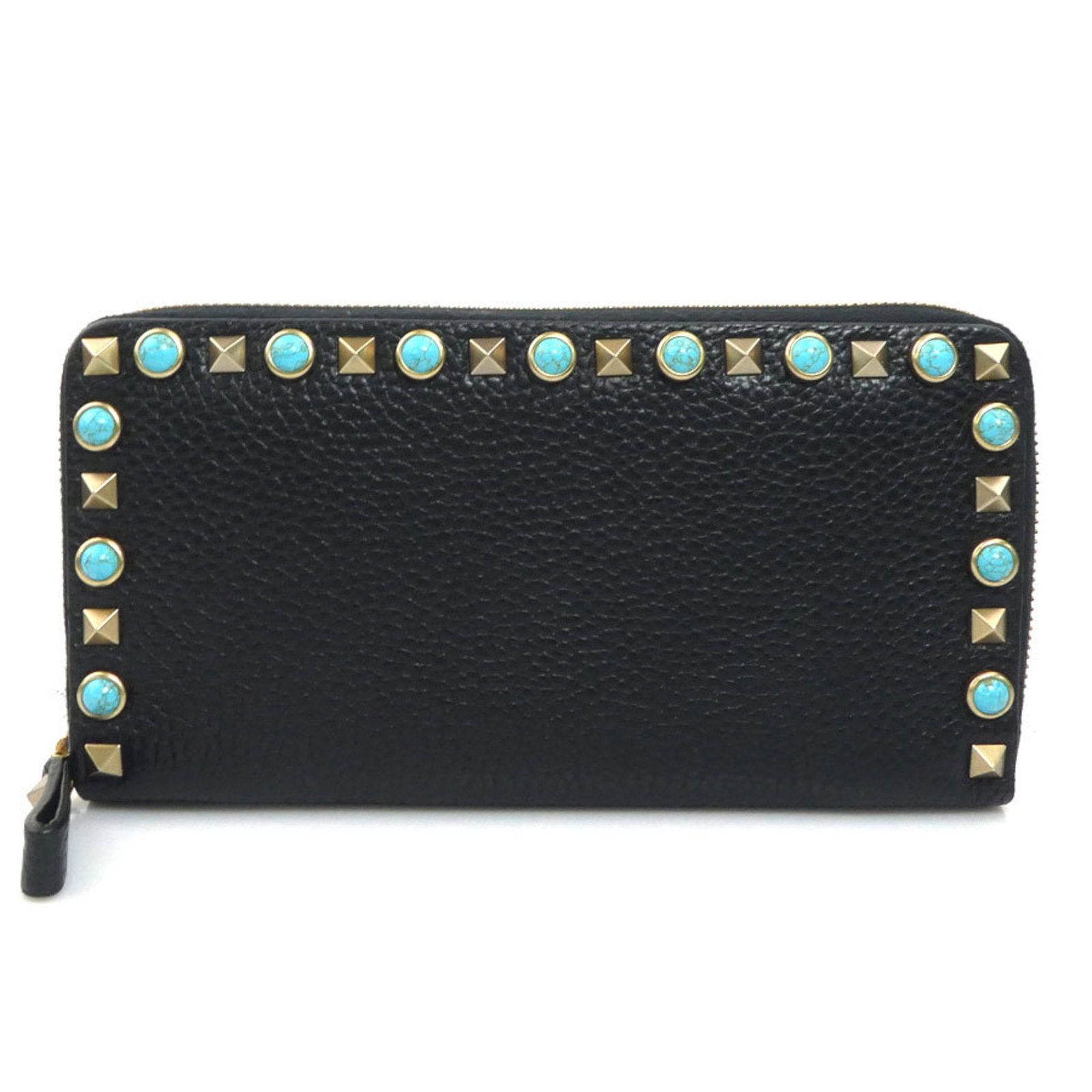 Valentino Garavani Long Wallet (Bi-Fold) Leather: Valentino Garavani Long Wallet (Bi-Fold) Leather The Valentino Garavani Long Wallet is a sleek, black bi-fold leather wallet from Italy, measuring 10.5cm x 20.5cm x 2cm. Its classic design and