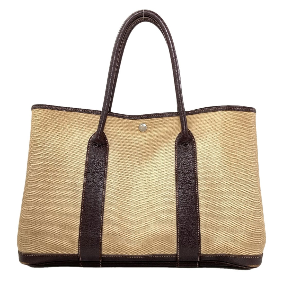 Hermes Garden Party Pm Maron Silverhardware Handbag Towar (1 of 17)