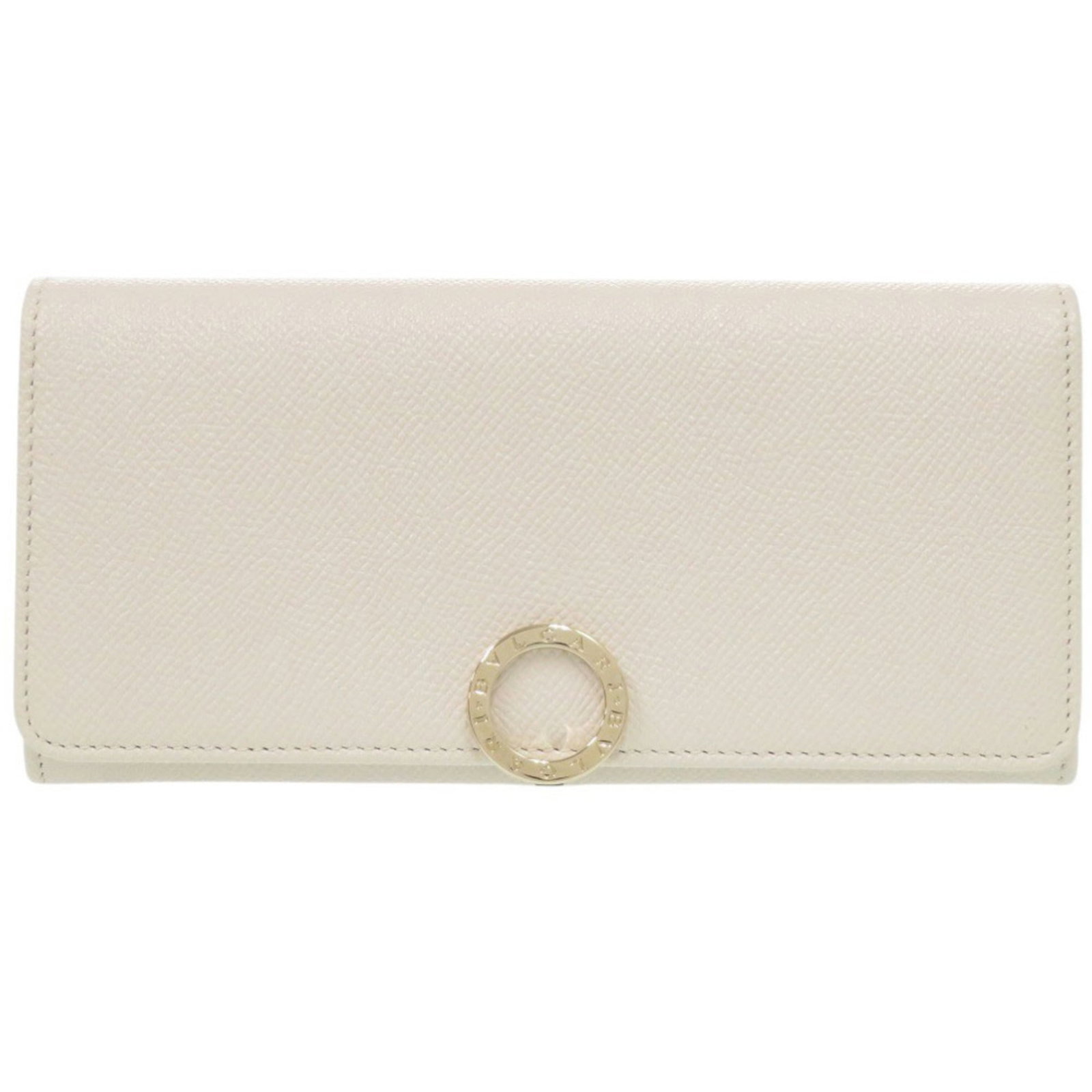 Bvlgari Long Wallet (Bi-Fold) Leather: Bvlgari Long Wallet (Bi-Fold) Leather White Bvlgari Long Wallet (Bi-Fold) Leather, crafted from high-quality Italian leather, features a sleek bi-fold design with a compact 9cm x 19cm x 3cm size.