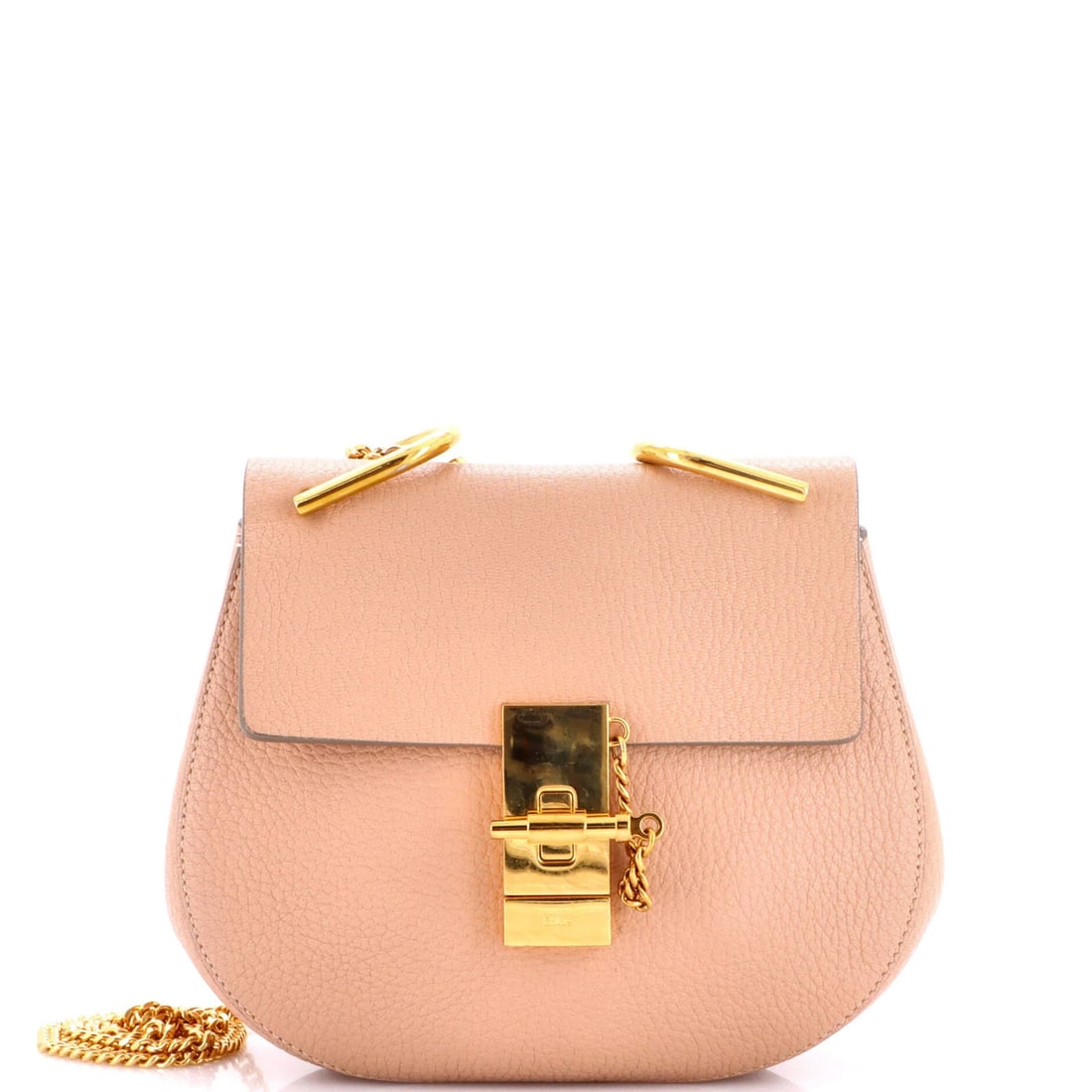 Small leather Crossbody bag Drew Chloe: Small leather Crossbody bag Drew Chloe The Drew Chloe Small Leather Crossbody Bag features a stylish pink exterior made from high-quality leather, complemented by a neutral suede interior. Minor creas