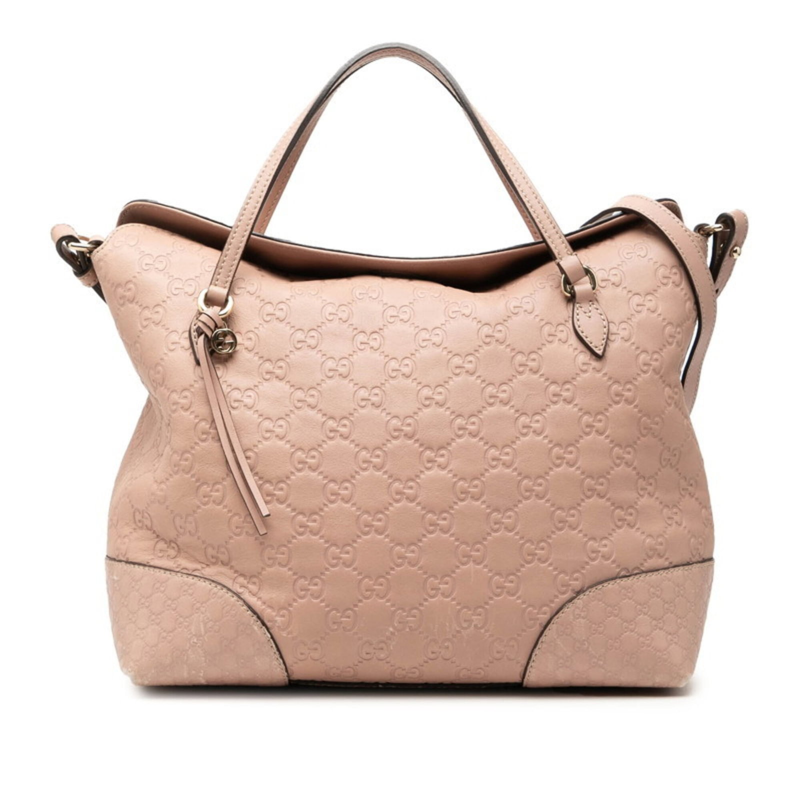 Shoulder Bag Leather Handbag Gucci: Shoulder Bag Leather Handbag Gucci Pink Gucci Leather Shoulder Bag with Classic Design. This stylish shoulder bag features high-quality leather and measures 24cm x 28cm x 13cm. Its sleek design makes