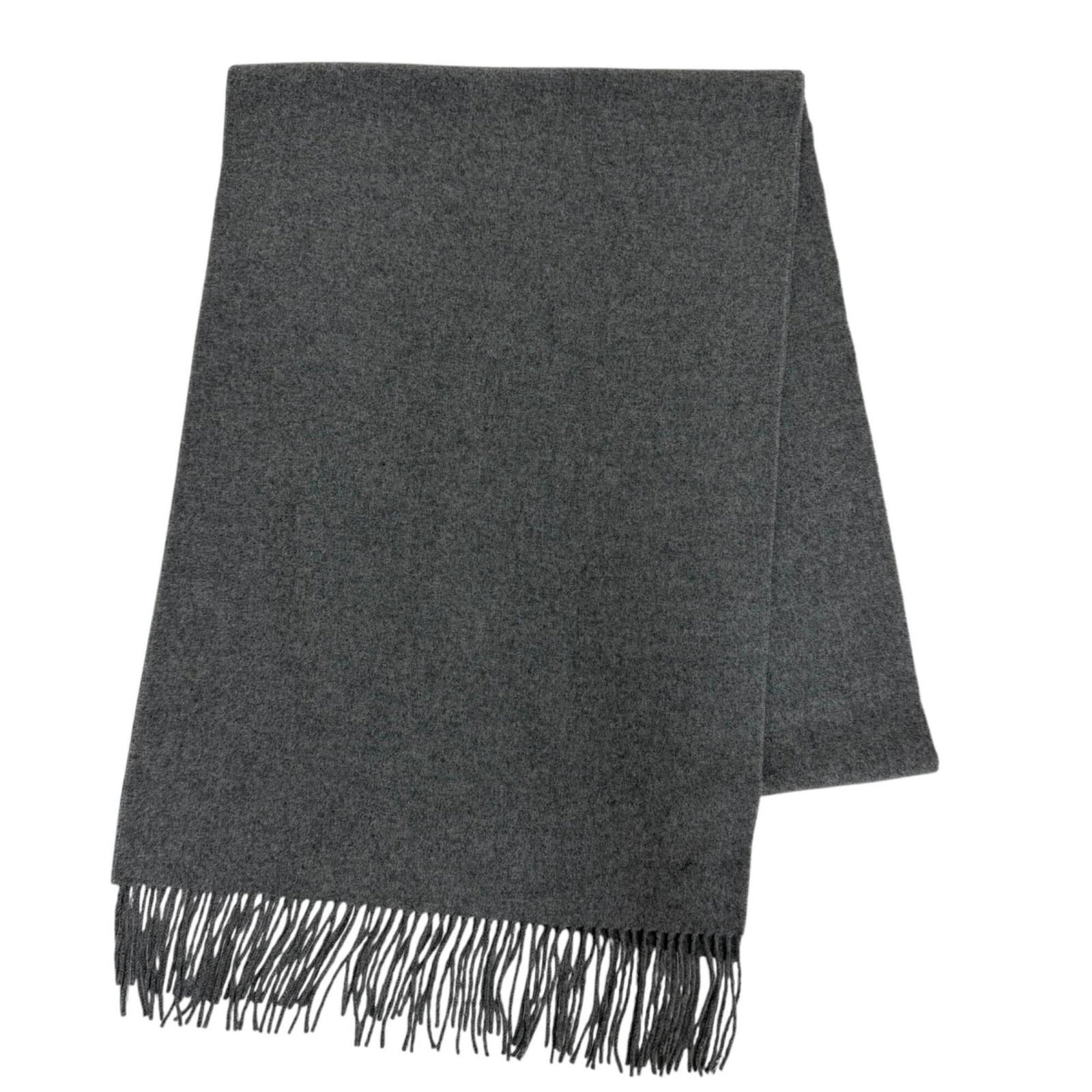 Cashmere Shawl Hermes: Cashmere Shawl Hermes The Hermes Cashmere Shawl is a stunning piece of British craftsmanship, boasting a soft, luxurious gray color and a generous 3m x 52.5cm size. Made from the finest cashmere
