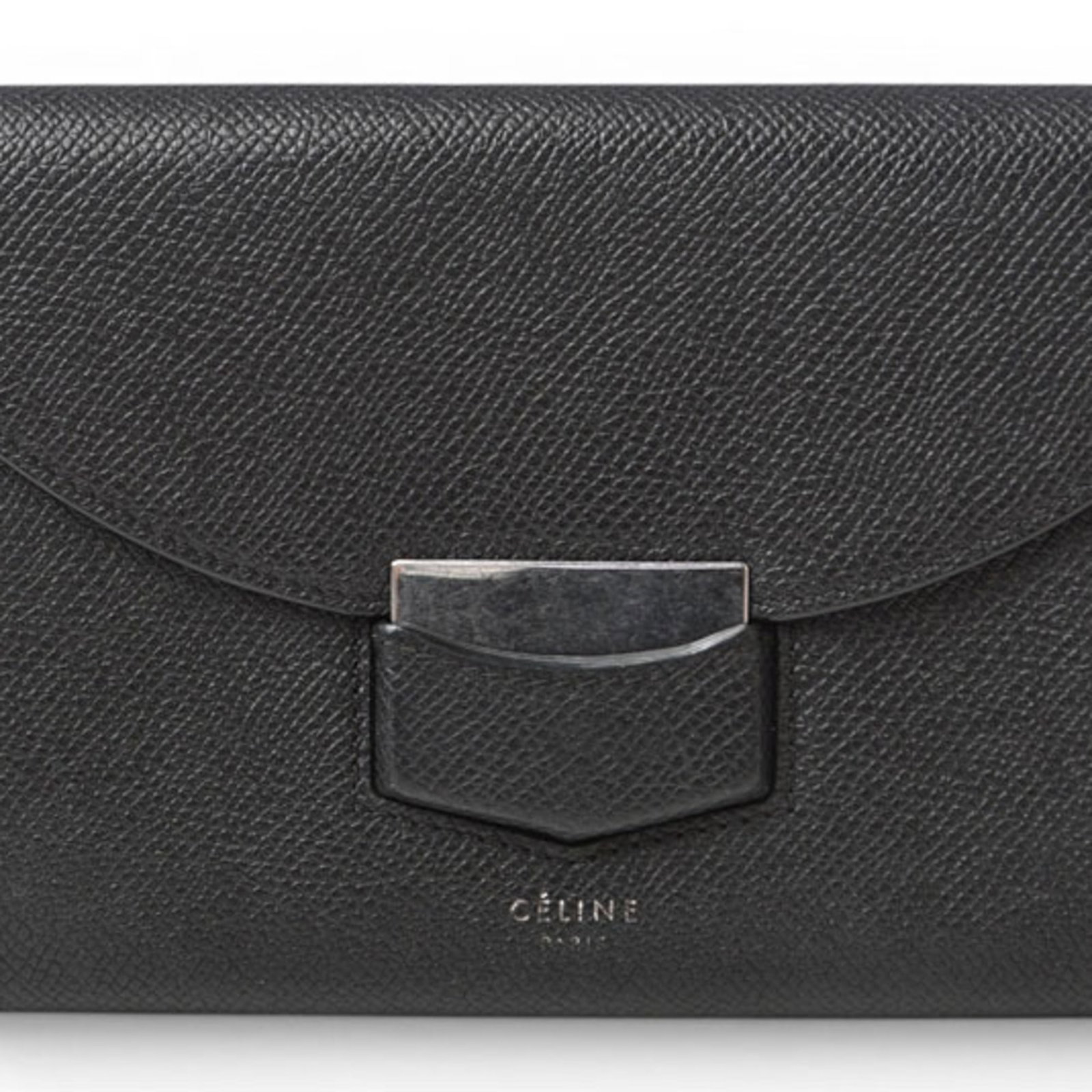 Celine Wallet (Bi-Fold) Leather: Celine Wallet (Bi-Fold) Leather The Celine bi-fold leather wallet boasts sleek, sophisticated design with a classic black leather finish. Its compact size and durable construction make it a practical