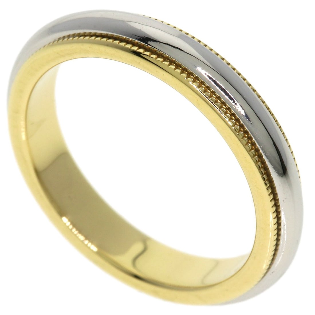 Tiffany Co Milgrain Ring K18 Yellow Gold: Tiffany Co Milgrain Ring K18 Yellow Gold Tiffany & Co's Milgrain Ring is a stunning example of K18 Yellow Gold craftsmanship, featuring a classic design with intricate milgrain details that add a