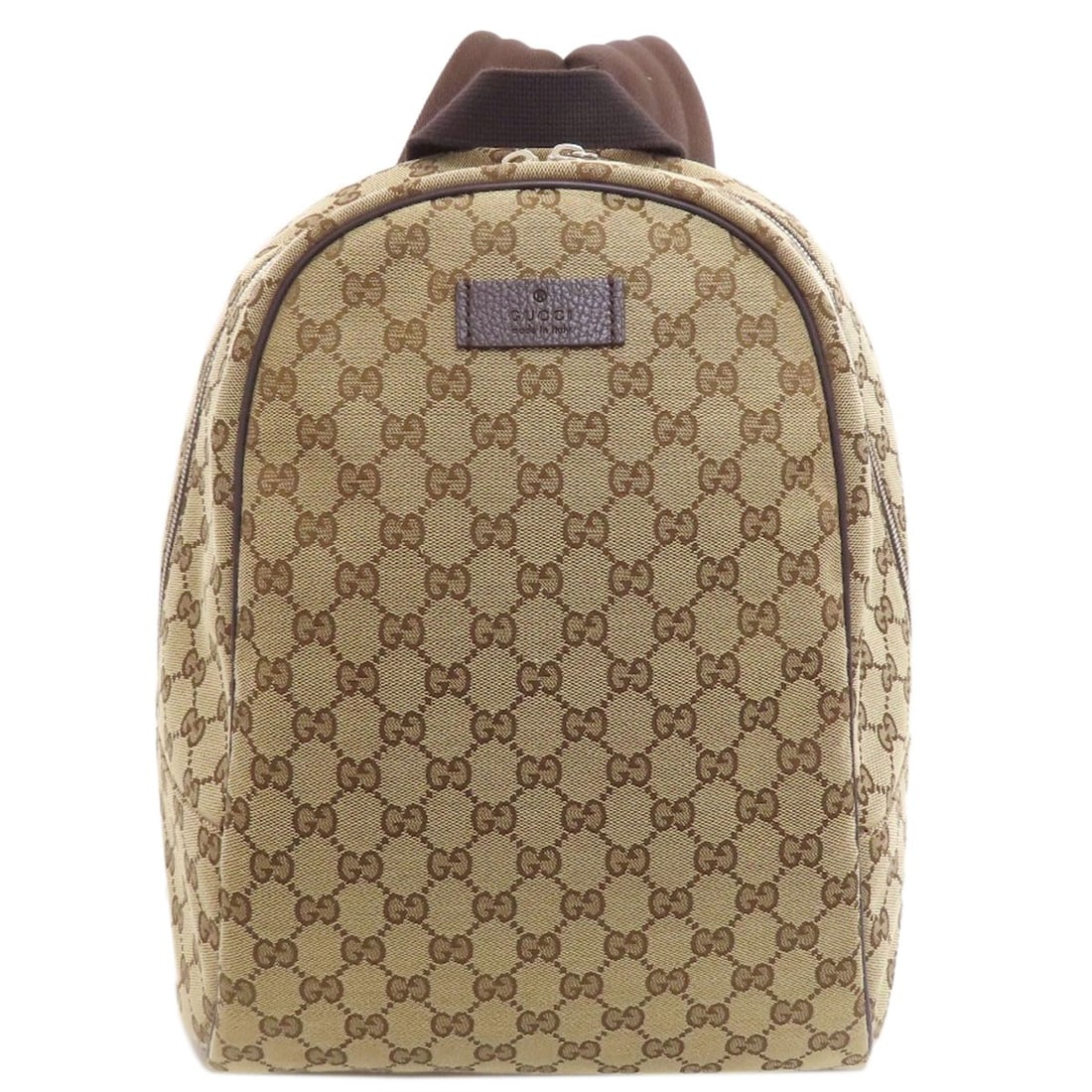 Gucci 449906 Outlet Gg Backpack ? Daypack Canvas: Gucci 449906 Outlet Gg Backpack ? Daypack Canvas Beige canvas backpack with a classic design, measuring 14.6 inches in height and 5.1 inches in depth. The bag features a zip closure and a width of 12.