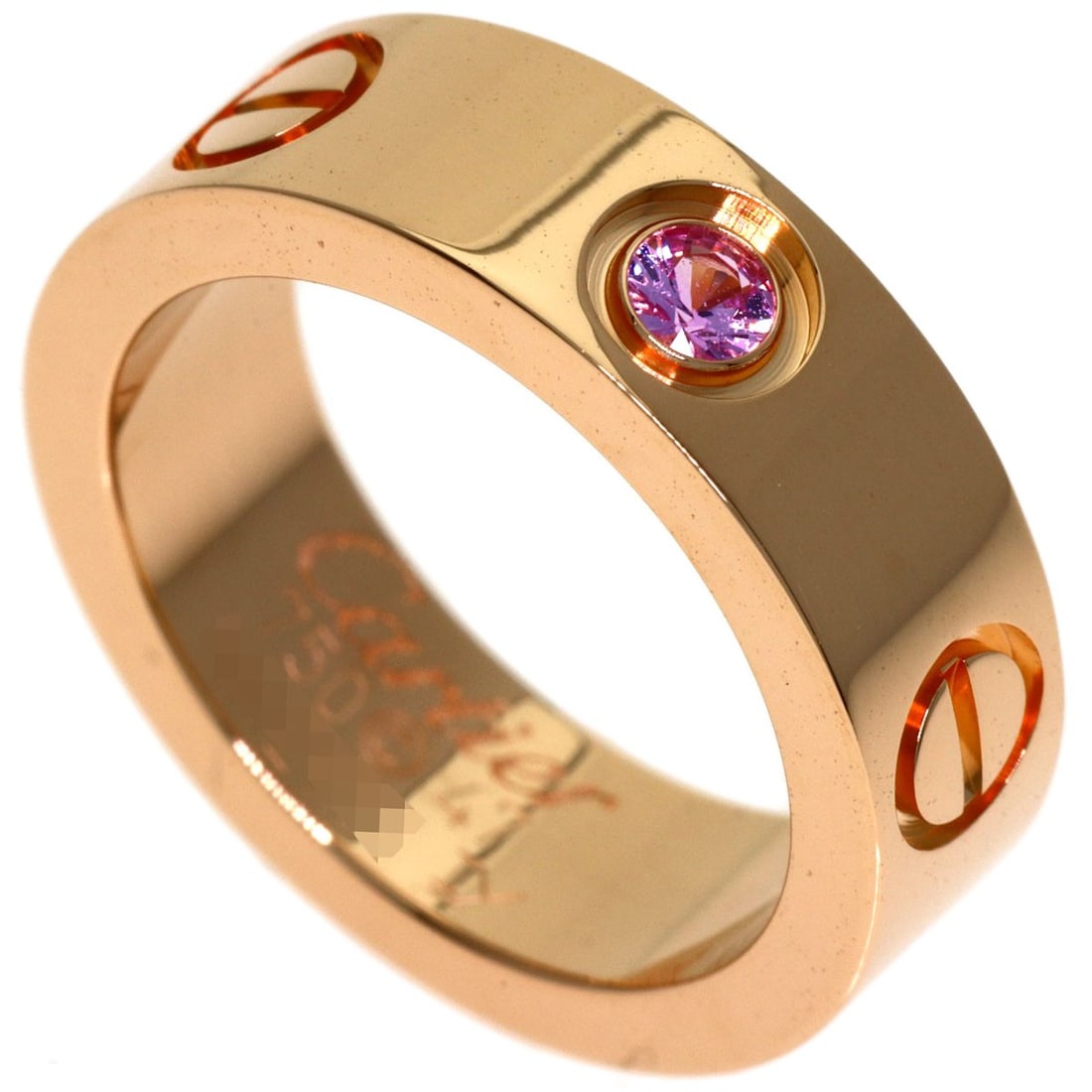 Cartier Love Ring Pink Sapphire #47 Ring K18 Pink Gold (1 of 8)
