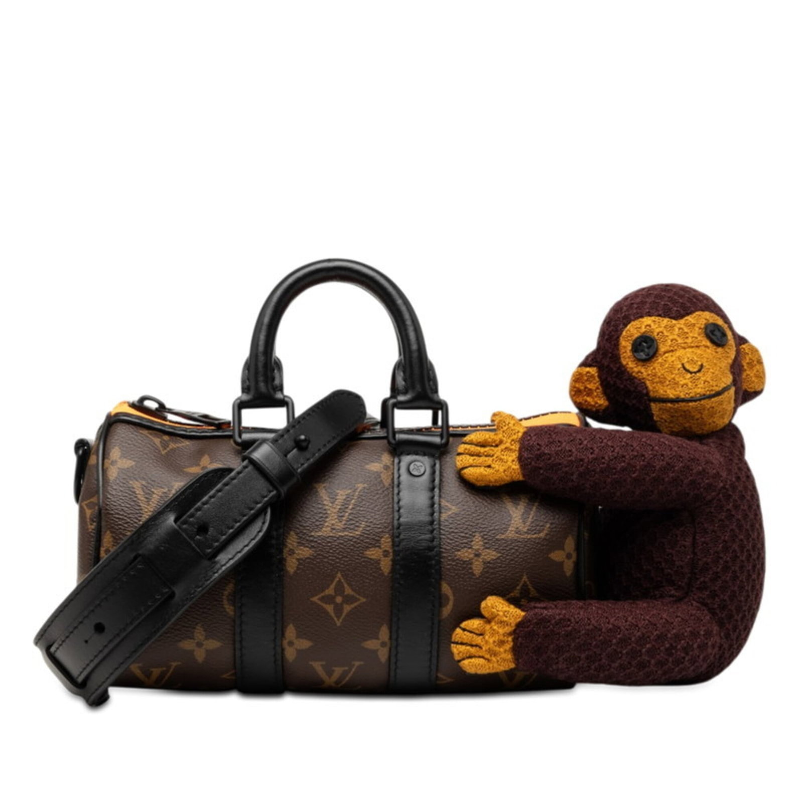 Handbag Leather Pvc Louis Vuitton Shoulder: Handbag Leather Pvc Louis Vuitton Shoulder This Louis Vuitton shoulder bag features a unique combination of PVC and leather materials, with a distinctive brown color and classic design. Measuring