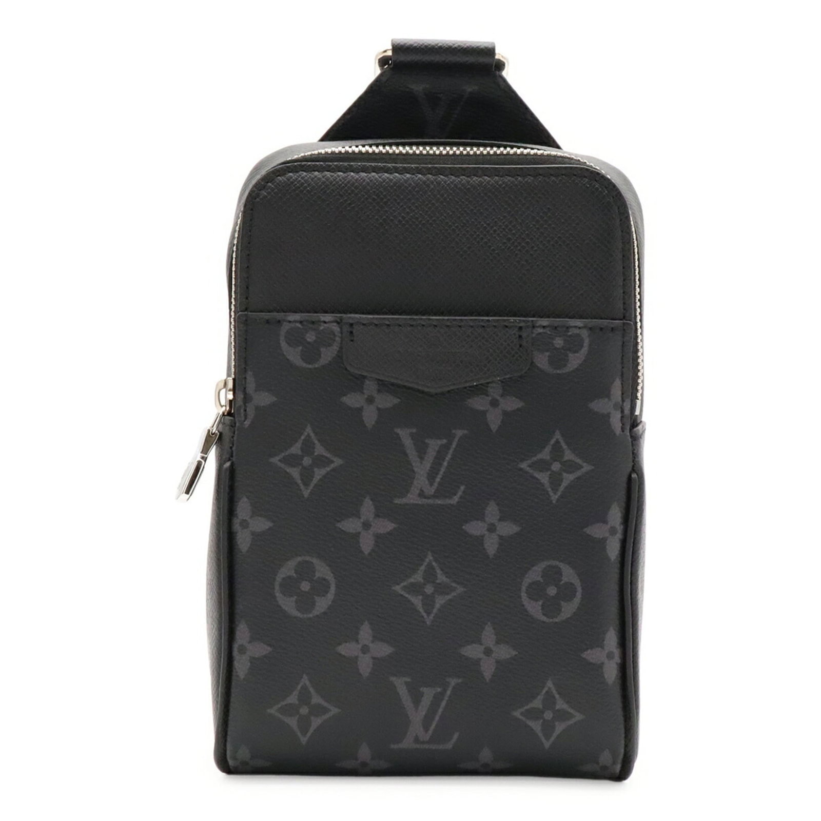 Canvas sling bag by Louis Vuitton: Canvas sling bag by Louis Vuitton Canvas sling bag by Louis Vuitton, featuring the iconic Monogram Eclipse pattern in Noir, a timeless and sophisticated design. This stylish bag measures 20.5cm x 13cm
