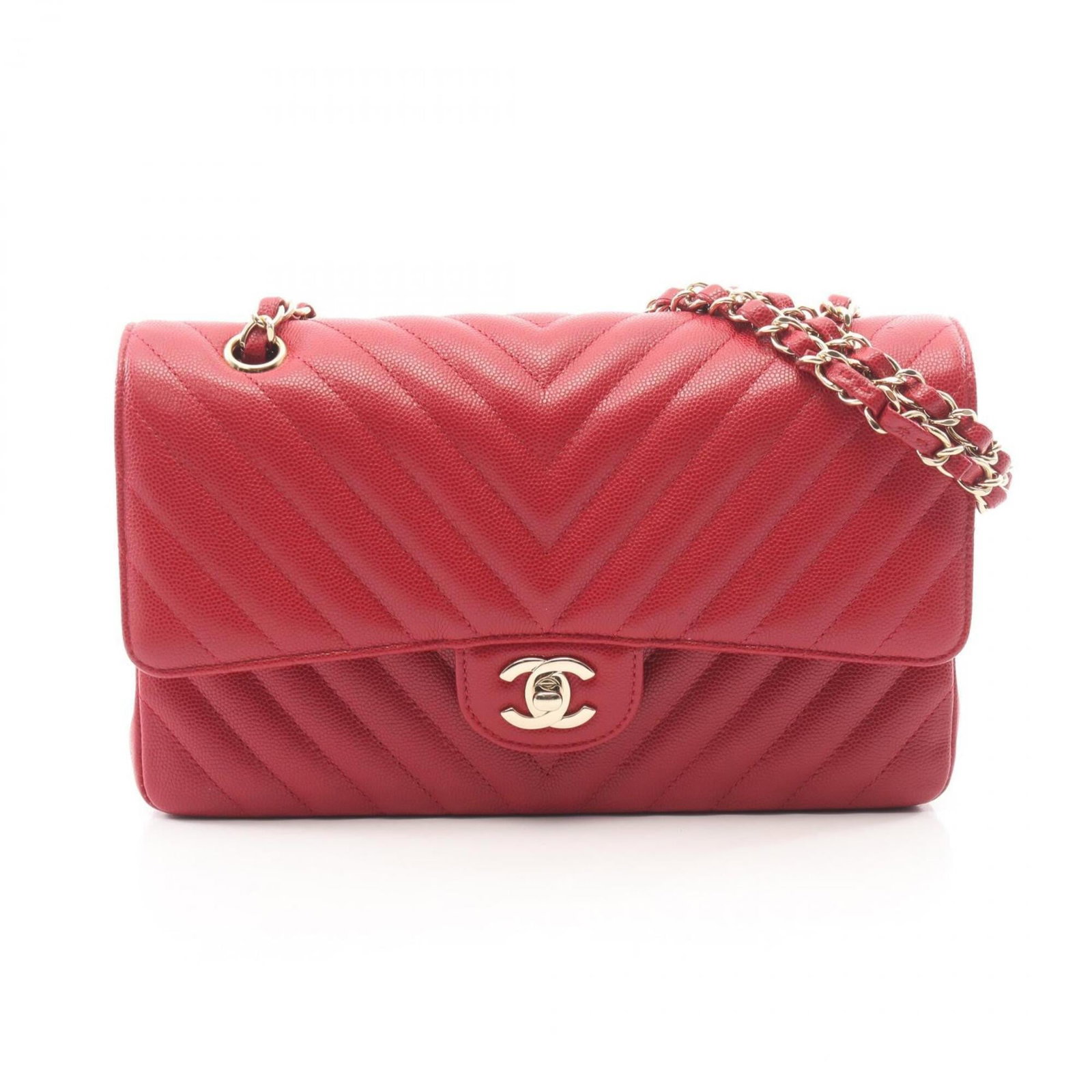 Calfskin Grained Shoulder Bag Handbag: Calfskin Grained Shoulder Bag Handbag Calfskin Grained Shoulder Bag Handbag in Red. This handbag features a striking red color and gold hardware, crafted from high-quality grain calfskin. Its sleek de