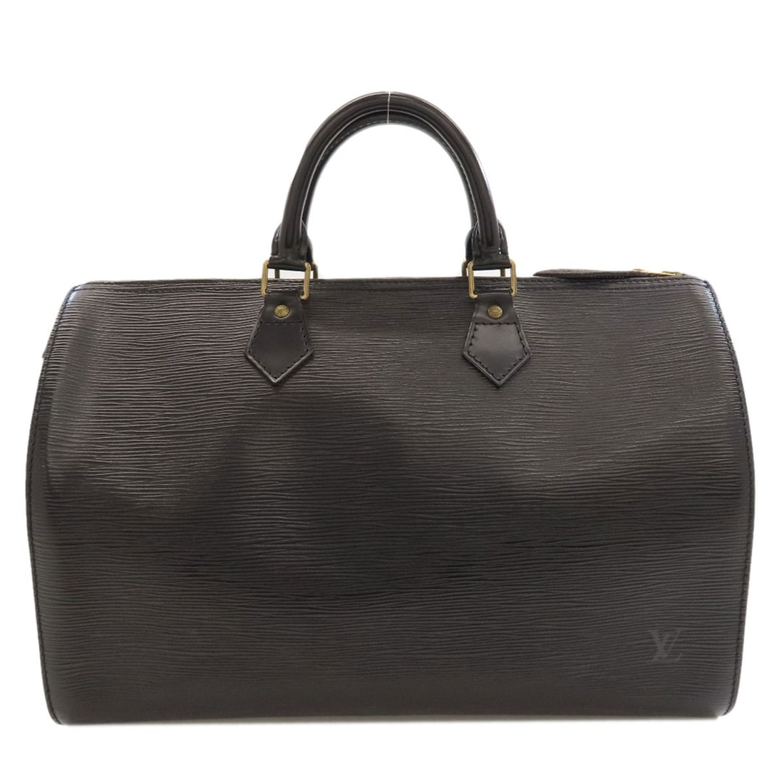 Vuitton Leather M42992 Handbag Speedy 35 Louis Epi: Vuitton Leather M42992 Handbag Speedy 35 Louis Epi This LOUIS VUITTON Speedy 35 Louis Epi handbag is crafted from high-quality Epi leather, featuring a sleek black exterior with a zip closure. With a