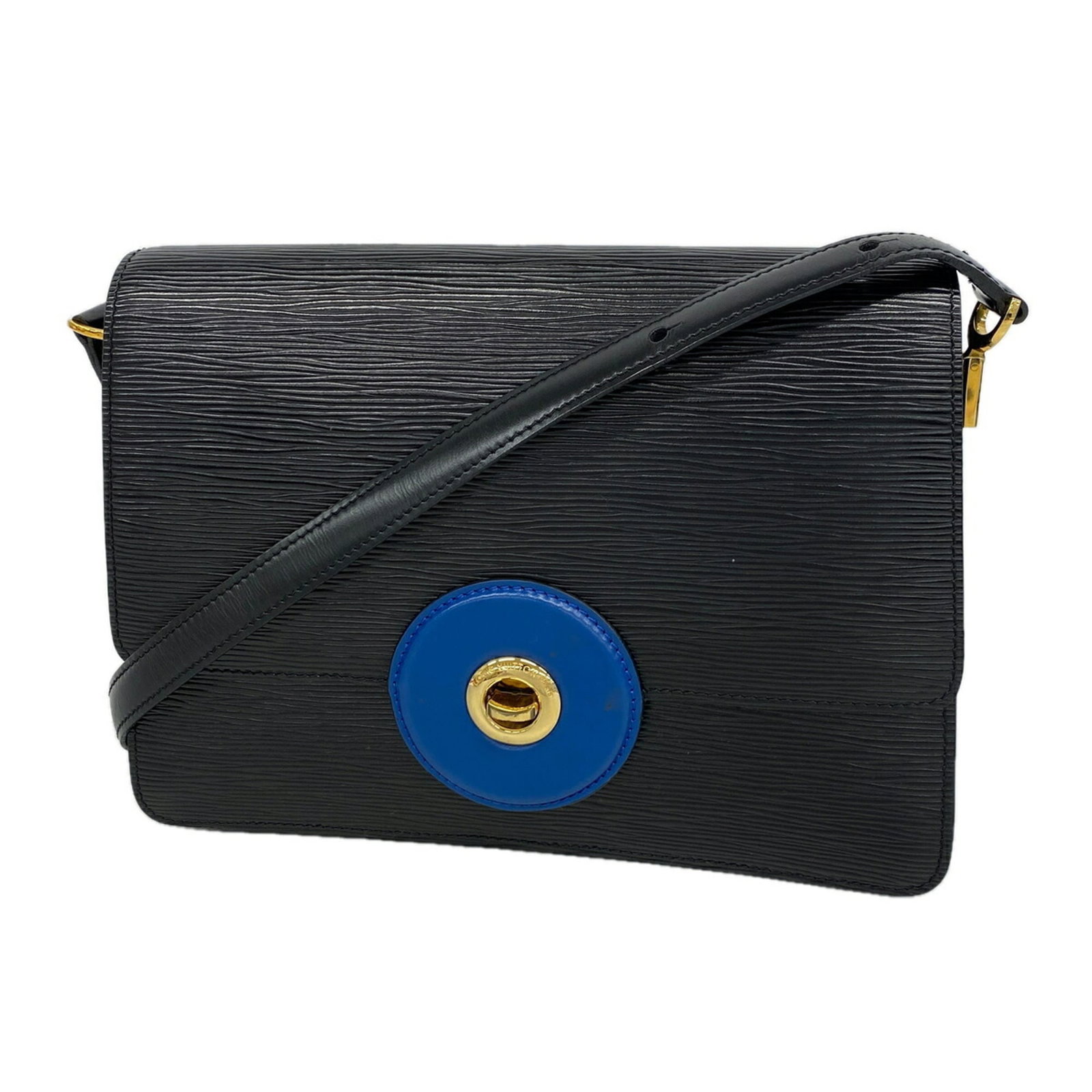 Shoulder Bag by Louis Vuitton: Shoulder Bag by Louis Vuitton Blue and Noir Louis Vuitton Shoulder Bag. This stylish shoulder bag features a classic design with a 20.5cm x 26cm x 4cm size, making it a versatile and practical