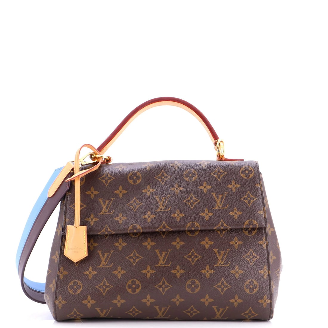 Canvas Cluny Louis Vuitton Monogram MM Top Handle Bag: Canvas Cluny Louis Vuitton Monogram MM Top Handle Bag Canvas Cluny Louis Vuitton Monogram MM Top Handle Bag features a classic design with a timeless brown canvas exterior, adorned with the iconic