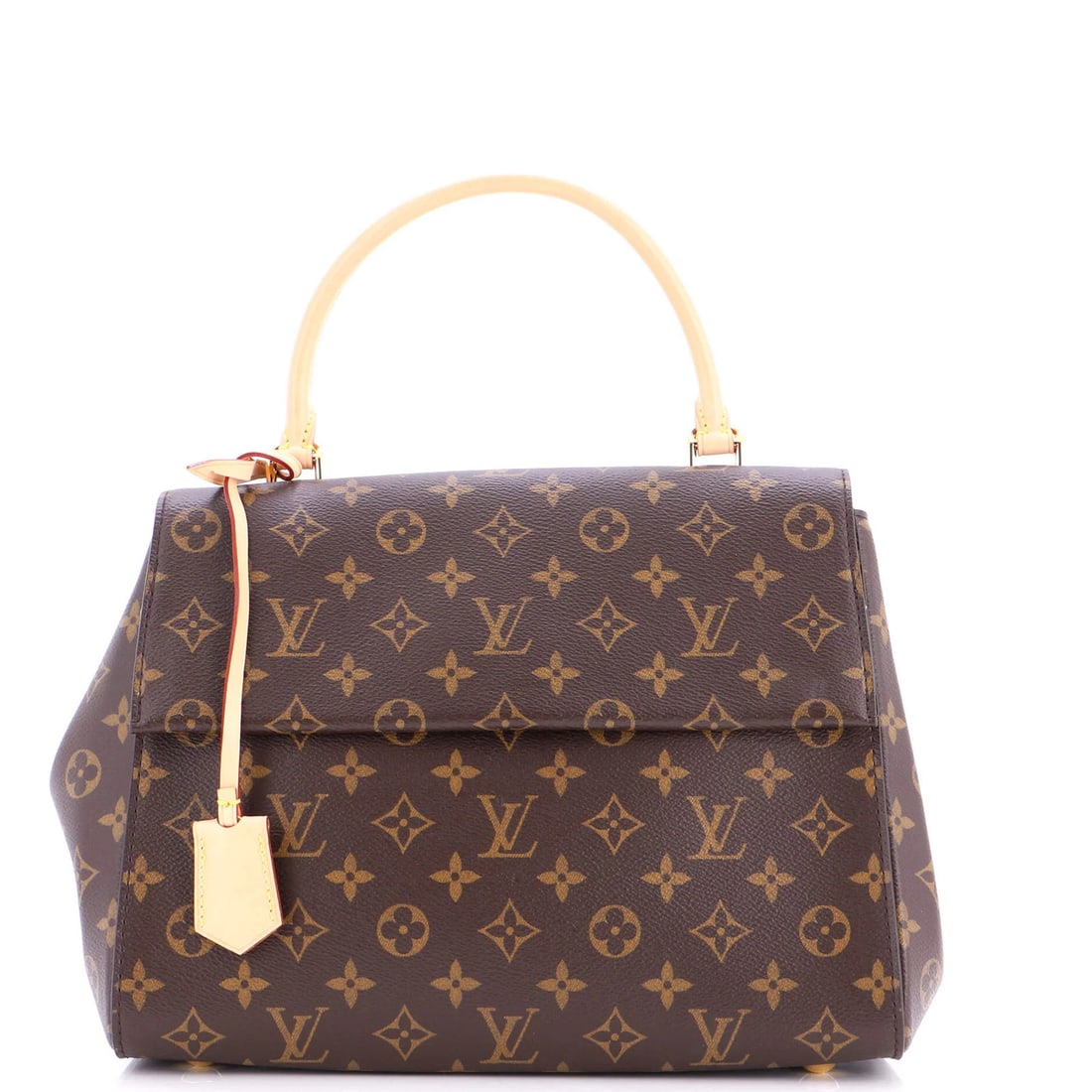 Canvas Cluny Louis Vuitton Monogram MM Top Handle Bag: Canvas Cluny Louis Vuitton Monogram MM Top Handle Bag Canvas Cluny Louis Vuitton Monogram MM Top Handle Bag in Brown, featuring a classic shoulder design with a signature top handle and iconic