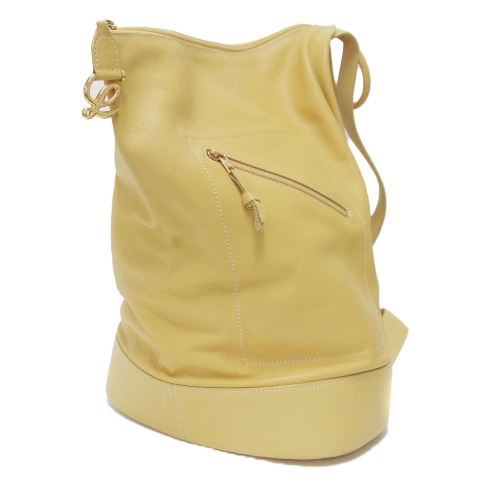 Backpack Leather Loewe: Backpack Leather Loewe Item Specifics: Brand: Loewe Country of Origin: Spain Type: Backpack Material: Leather Color: Yellow Gender: Women Size (HxWxD): 41cm x 28cm x 14cm / 16.14'' x 11.02'' x 5.51''