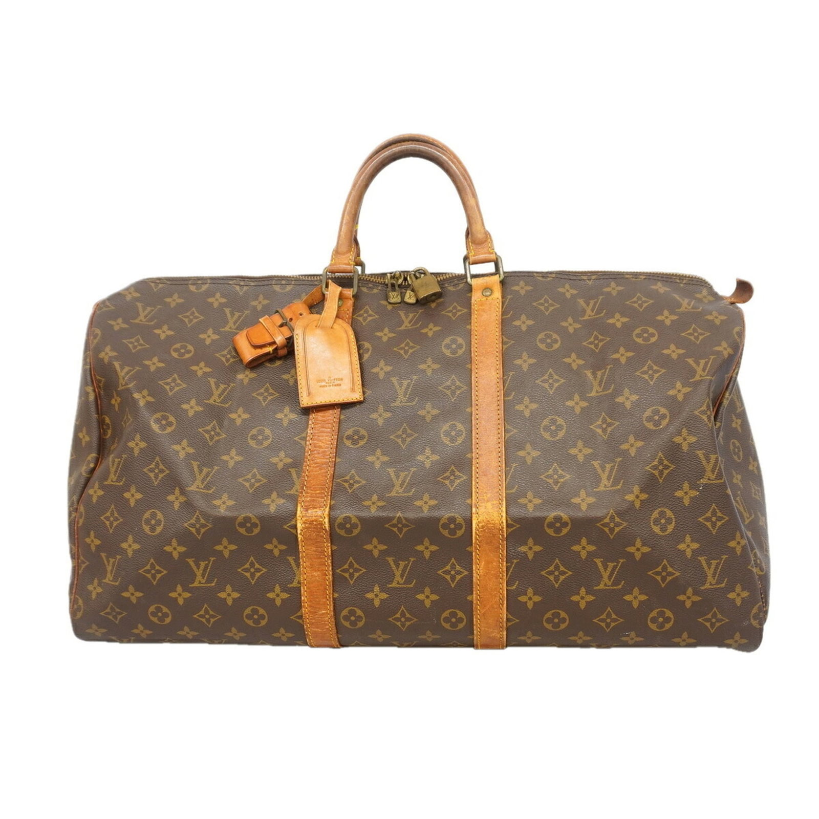 Boston Bag By Louis Vuitton: Boston Bag By Louis Vuitton Boston Bag by Louis Vuitton, a timeless and iconic design, boasts a rich brown color and classic dimensions of 30cm x 56cm x 25cm, perfect for everyday use. The bag's